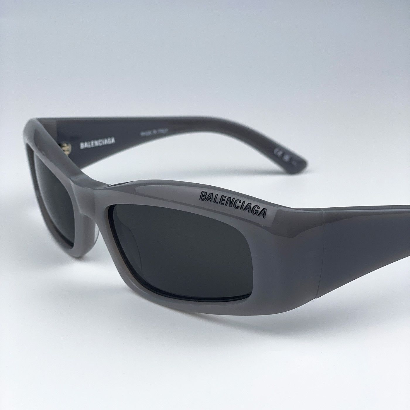Balenciaga NEW Balenciaga BB0266S 003 Grey Rectangle Unisex Sunglasses Size ONE SIZE - 9 Thumbnail