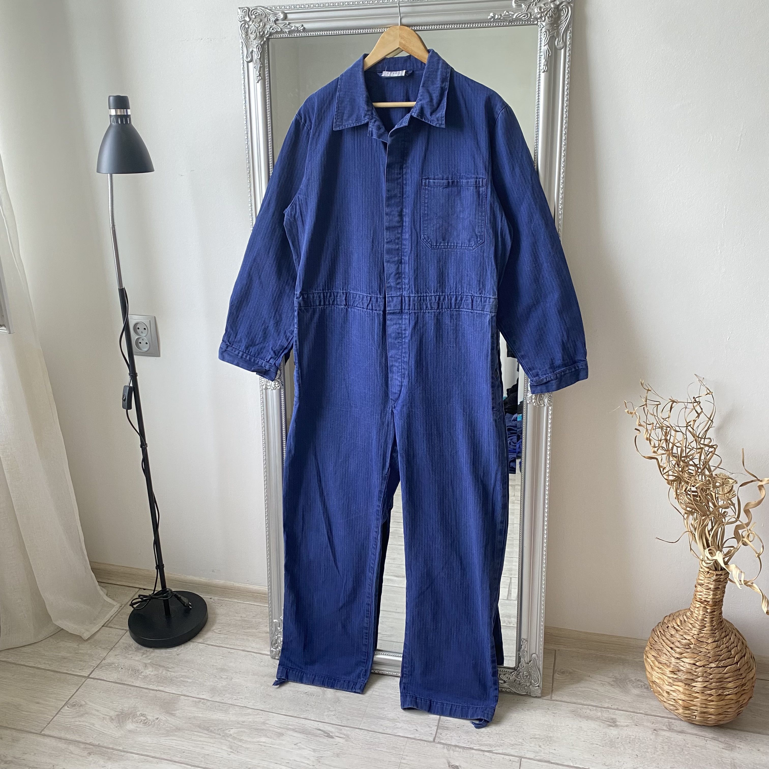 Le Laboureur ⚙️ Vintage Faded French work Coverall Sanfor jumpsuit Size US 32 / EU 48 - 1 Thumbnail
