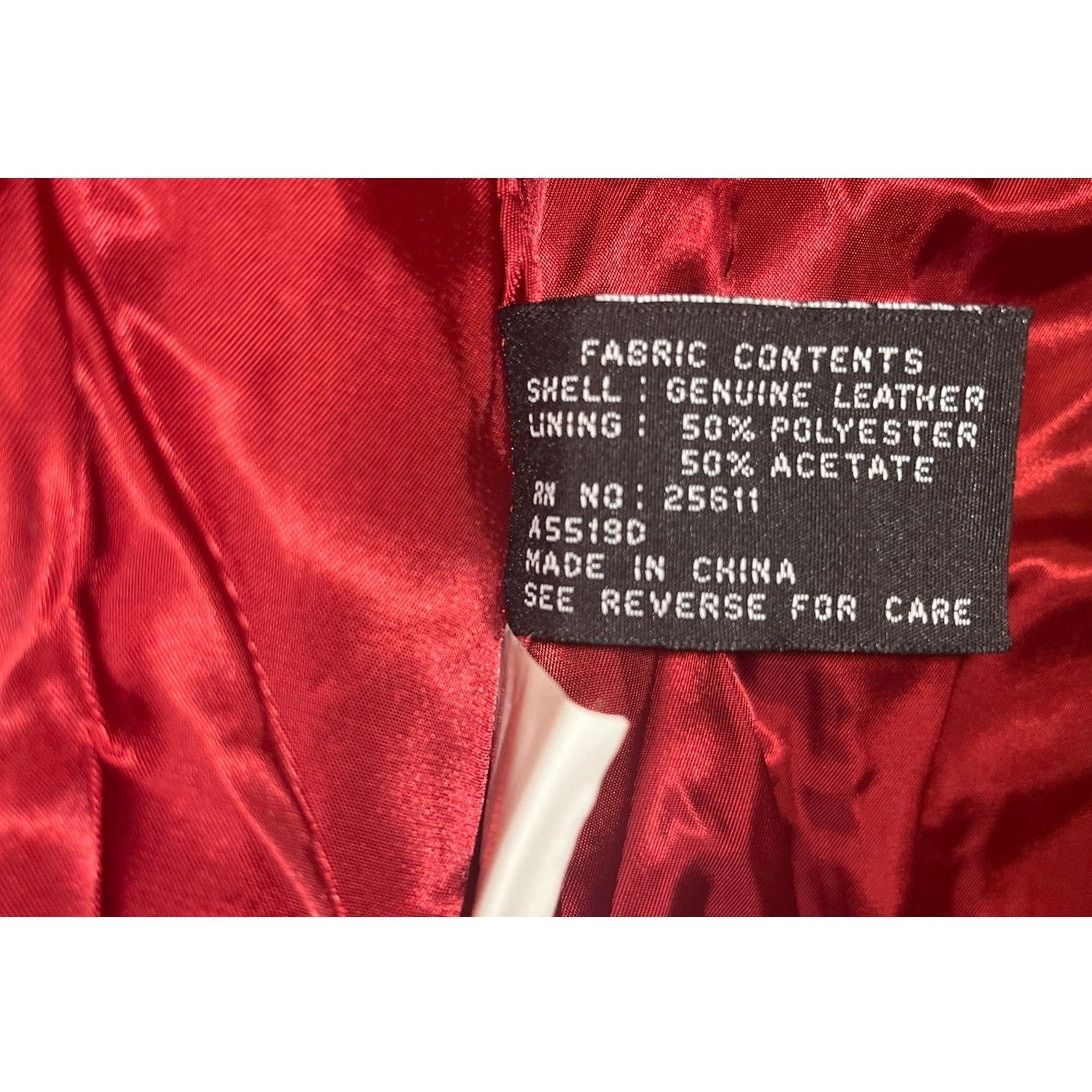 Other Vintage 80s AVANTI Leather Red Leather Jacket - Size: M Size M / US 6-8 / IT 42-44 - 11 Thumbnail