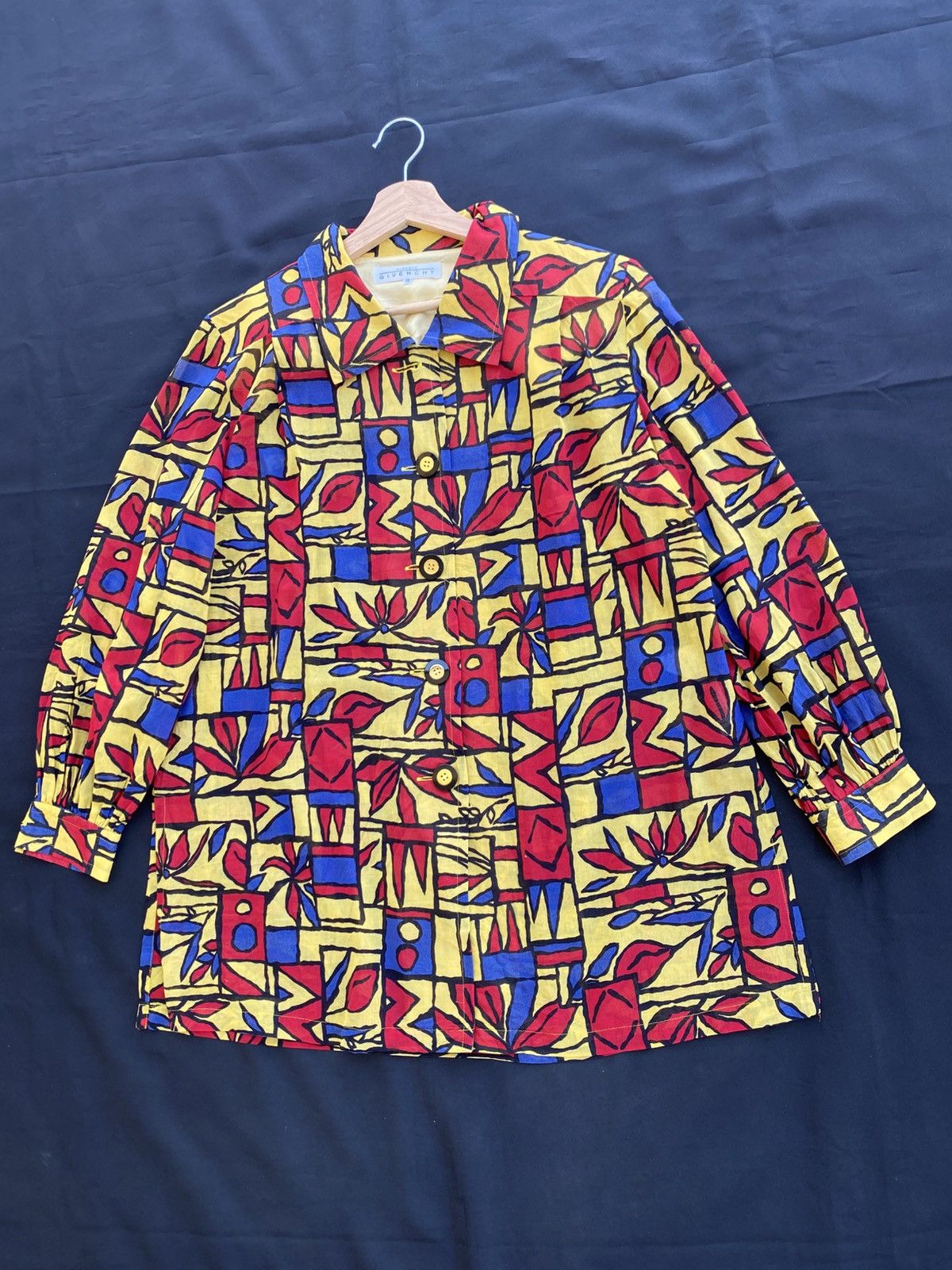 Givenchy Rare Vtg Givenchy Glamour abstract patterned button-up shirt Size XL / US 12-14 / IT 48-50 - 3 Thumbnail