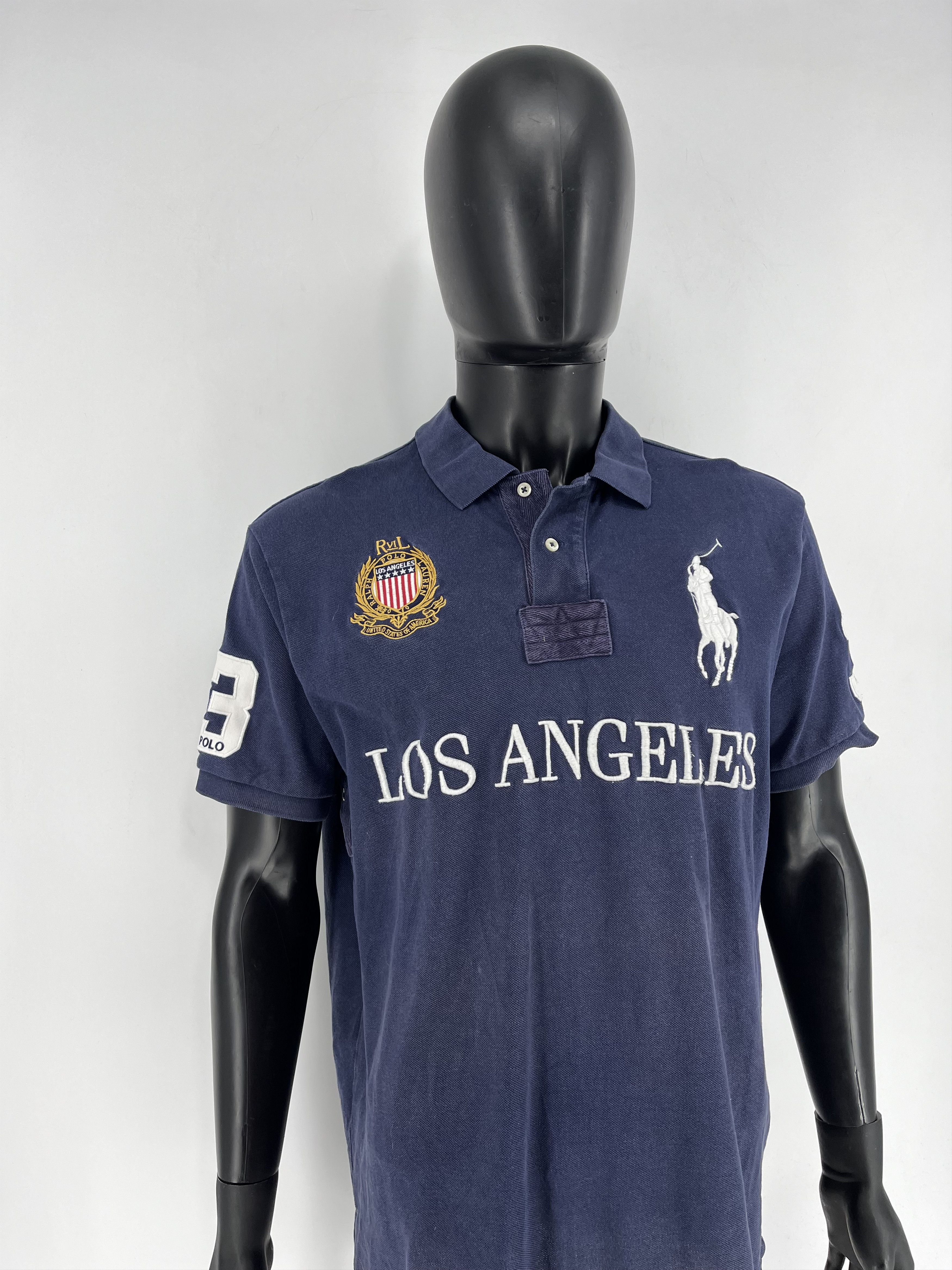 Polo Ralph Lauren × Ralph Lauren Vintag Polo Ralph Lauren Chief Keef Los Angeles Faded Tshirt Size US XL / EU 56 / 4 - 4 Thumbnail