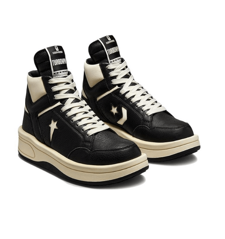 Rick Owens Converse TURBOWPN Mid x Rick Owens Drkshdw Black Size US 8 / EU 41 - 1 Thumbnail
