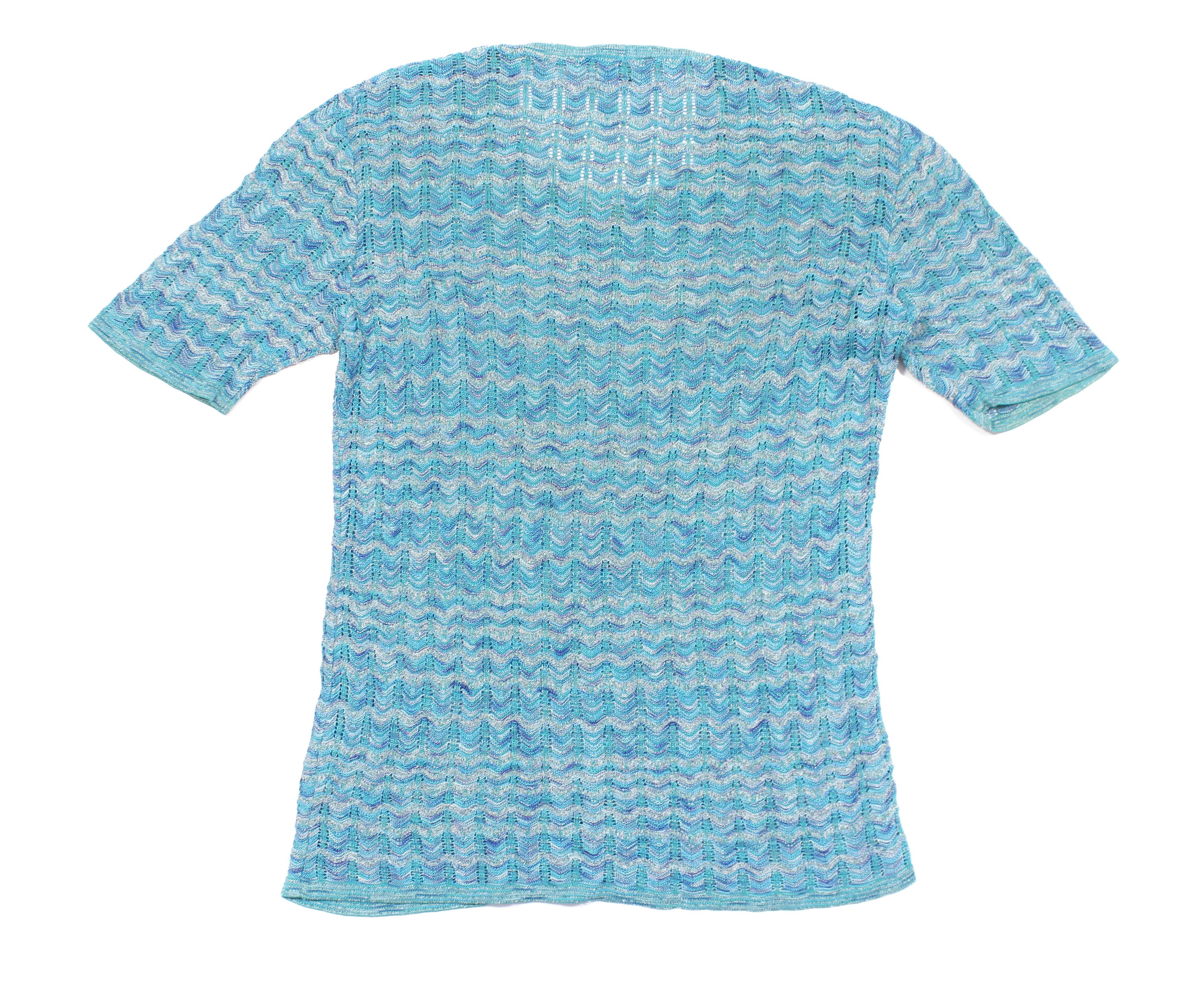 Missoni 90S Multicolor Mesh Knit Sweater Size M / US 6-8 / IT 42-44 - 2 Thumbnail