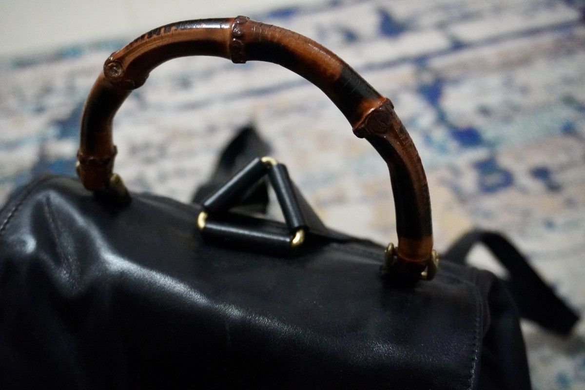 Gucci × Vintage Vtg Gucci bamboo bagpack in great condition Size ONE SIZE - 9 Thumbnail