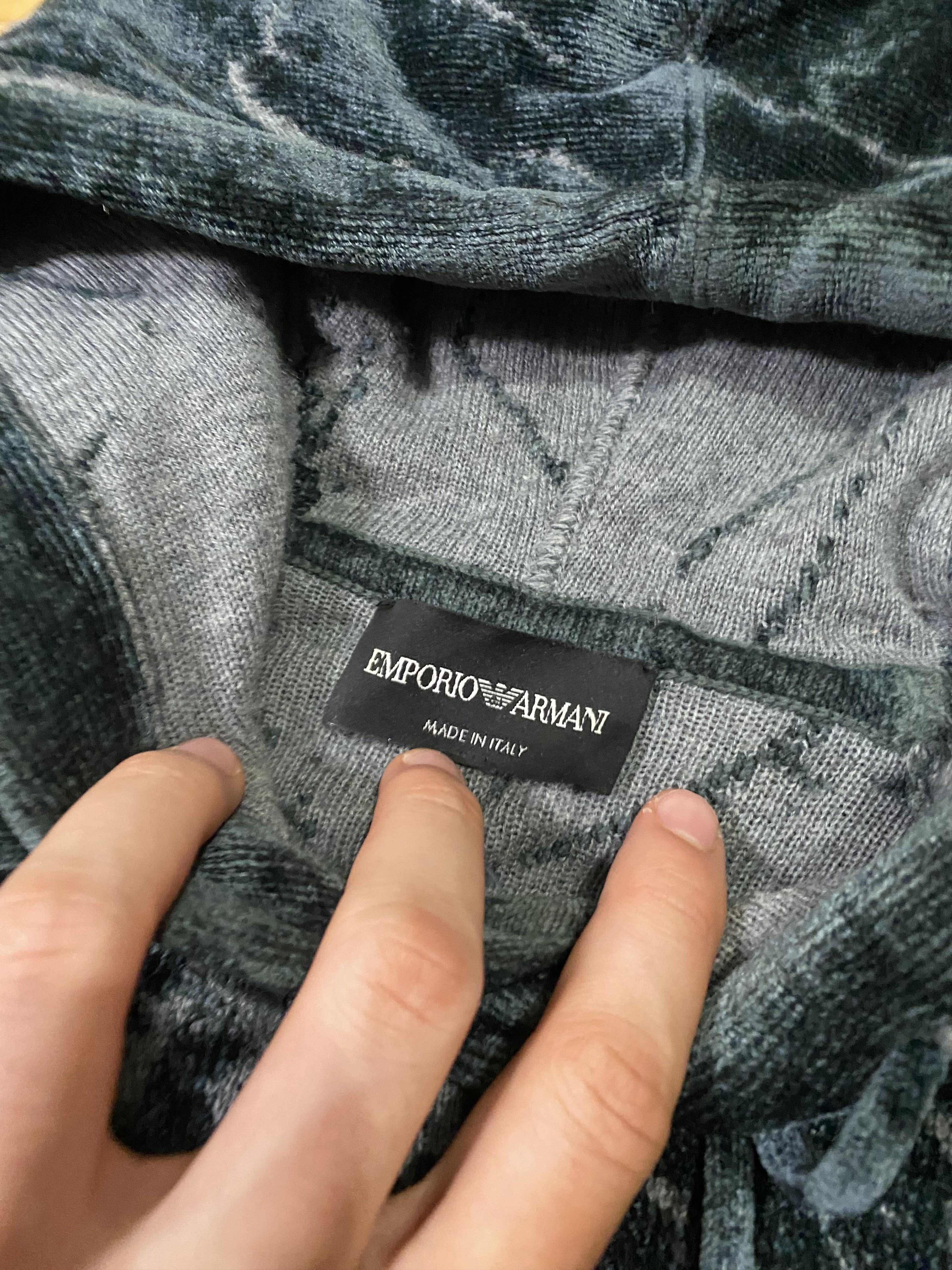Emporio Armani Armani wool hoodie vintage made in italy Size US M / EU 48-50 / 2 - 3 Thumbnail