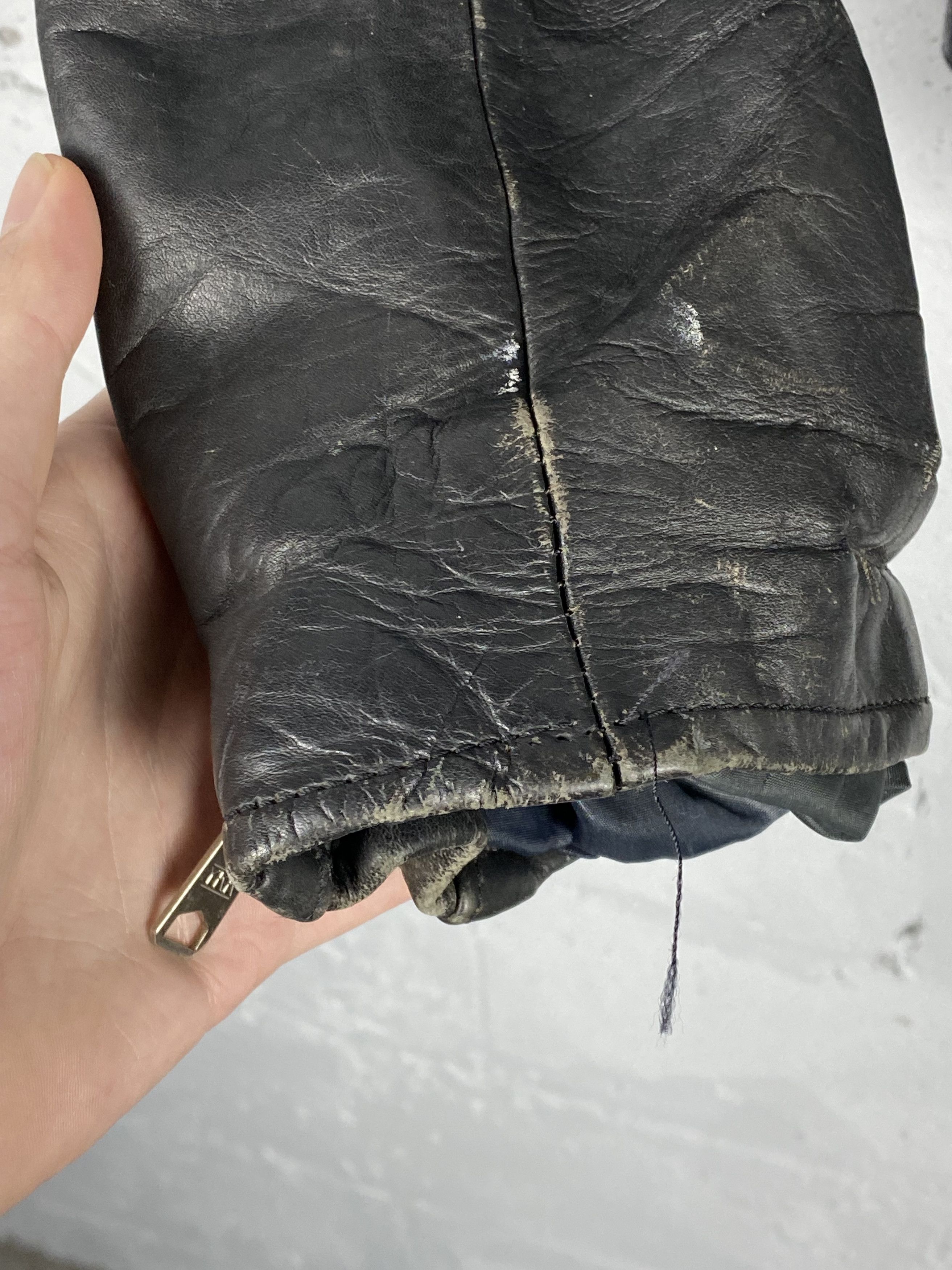 Vintage Vintage Avantgarde Biker Cropped Leather Jacket Size US M / EU 48-50 / 2 - 7 Thumbnail