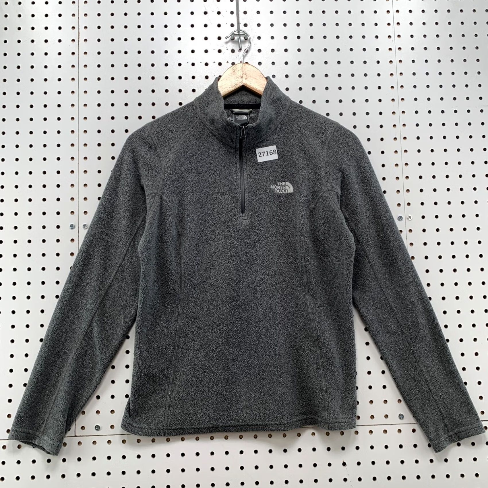 The North Face The North Face Sweater Womens S Gray Zip Pullover White Logo Women Fits 18x23 Size S / US 4 / IT 40 - 2 Thumbnail