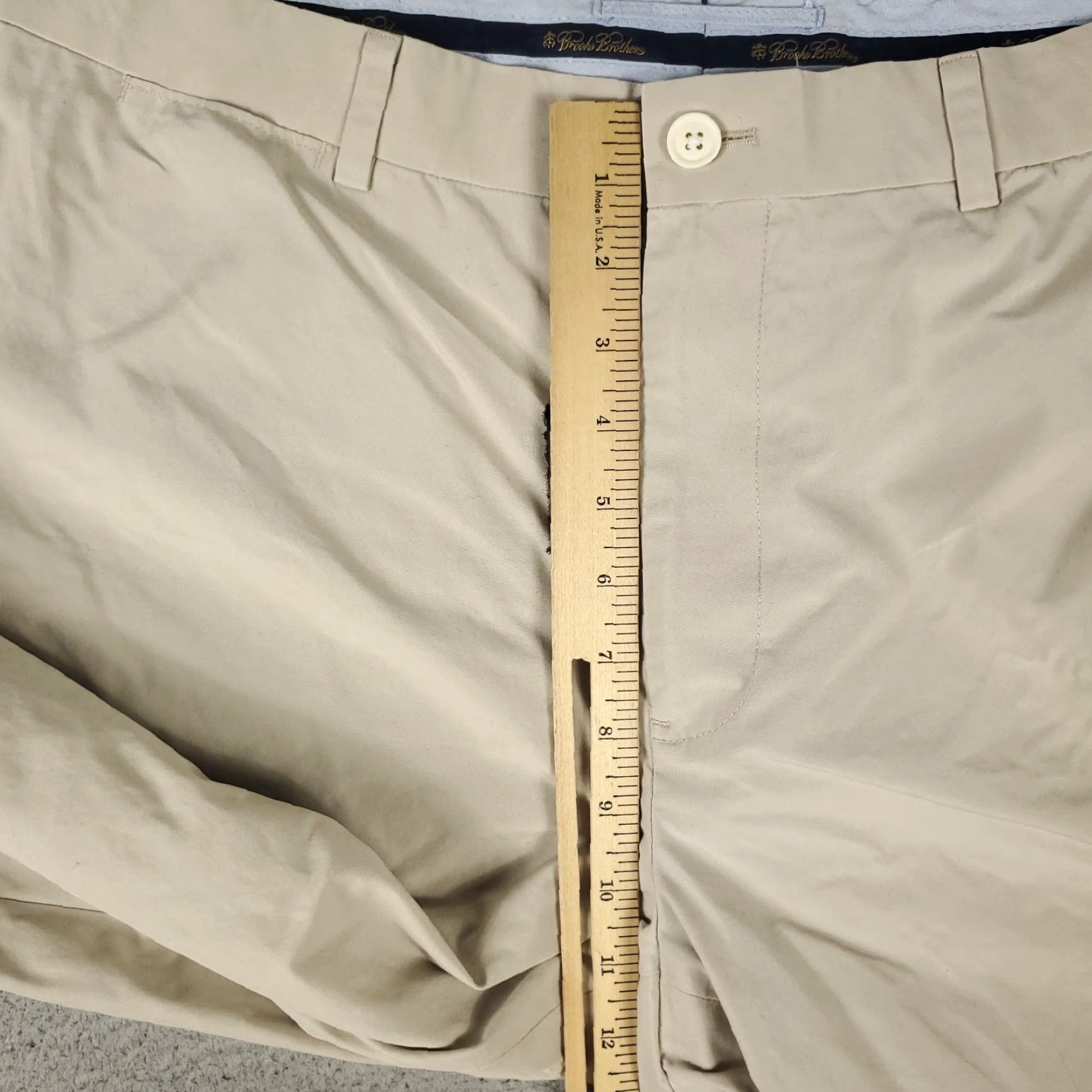 Brooks Brothers Brooks Brothers Pants Mens 38x29 Beige Flat Front Chino Trousers - Regular Fit, Flat Front, Cotton, Beltless, Chinese? Size US 38 / EU 54 - 4 Thumbnail