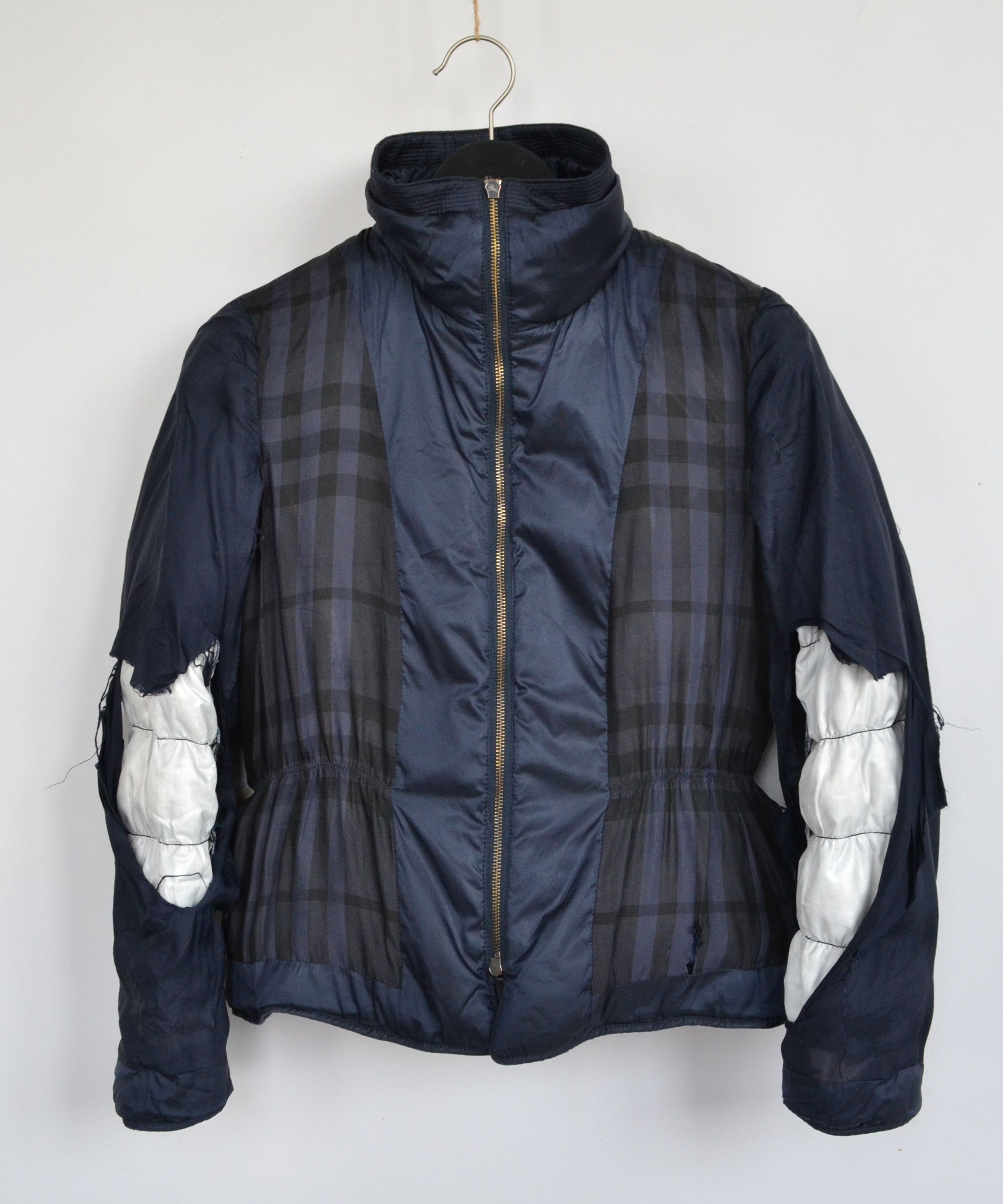 Burberry 🔴 BURBERRY Down Jacket Bomber Zip Hooded Check Pockets Size M / US 6-8 / IT 42-44 - 15 Thumbnail