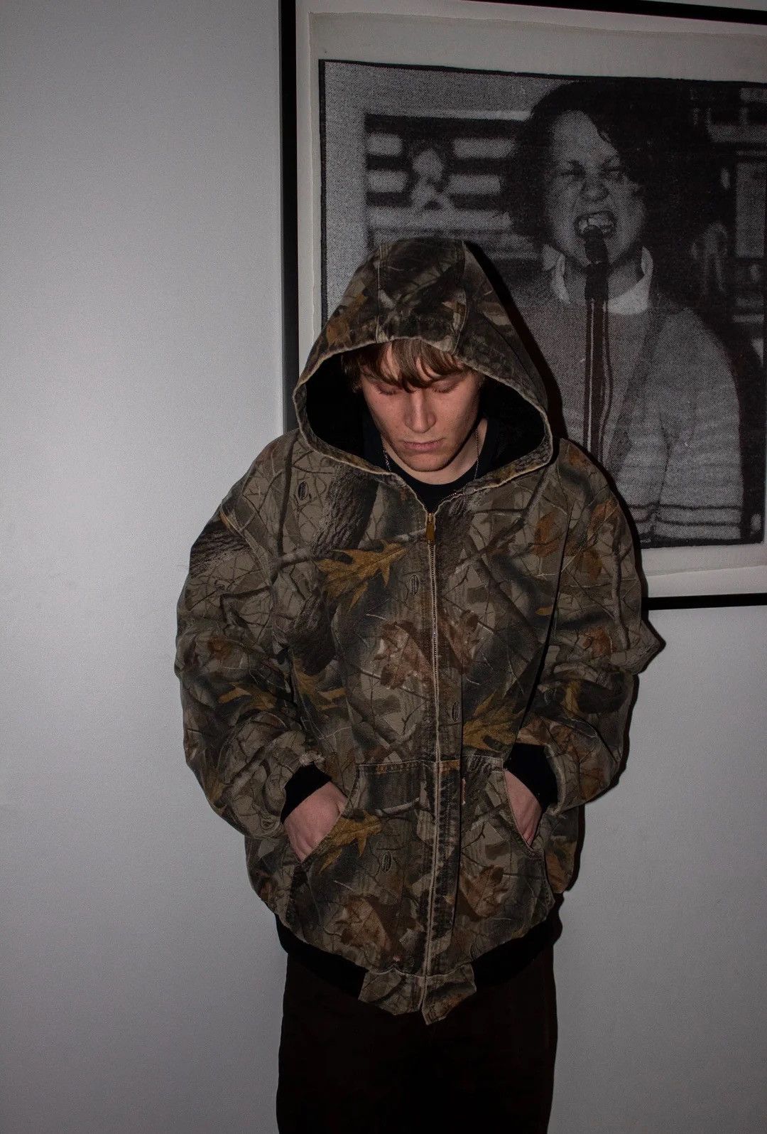 Vintage 🚭 CLASSIC 🚭 CARHARTT THRASHED REALTREE HOODED WORK JACKET Size US XL / EU 56 / 4 - 5 Thumbnail