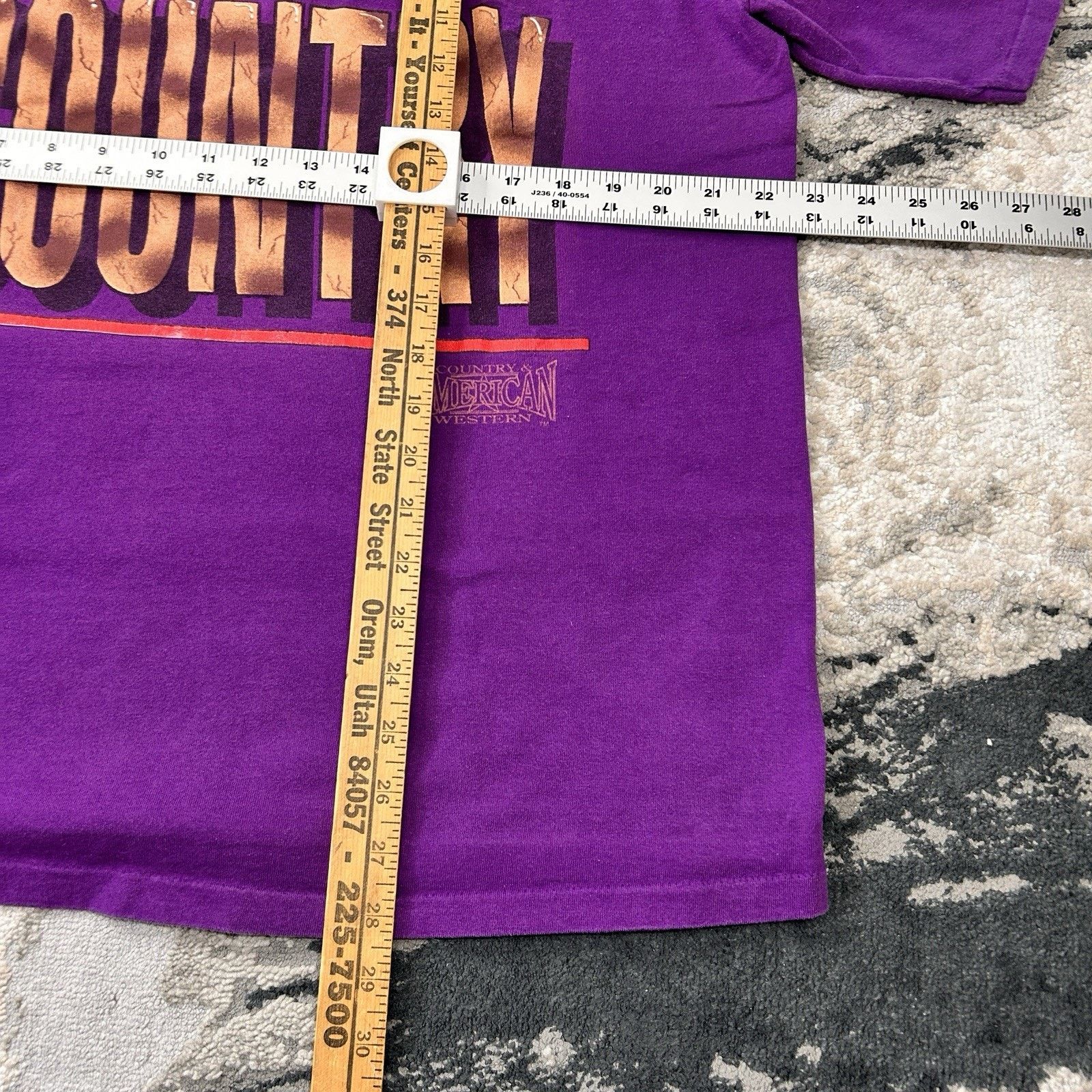 & Other Stories Vintage 90s I Love Country Music Purple Single Stitch XL Size US XL / EU 56 / 4 - 6 Thumbnail