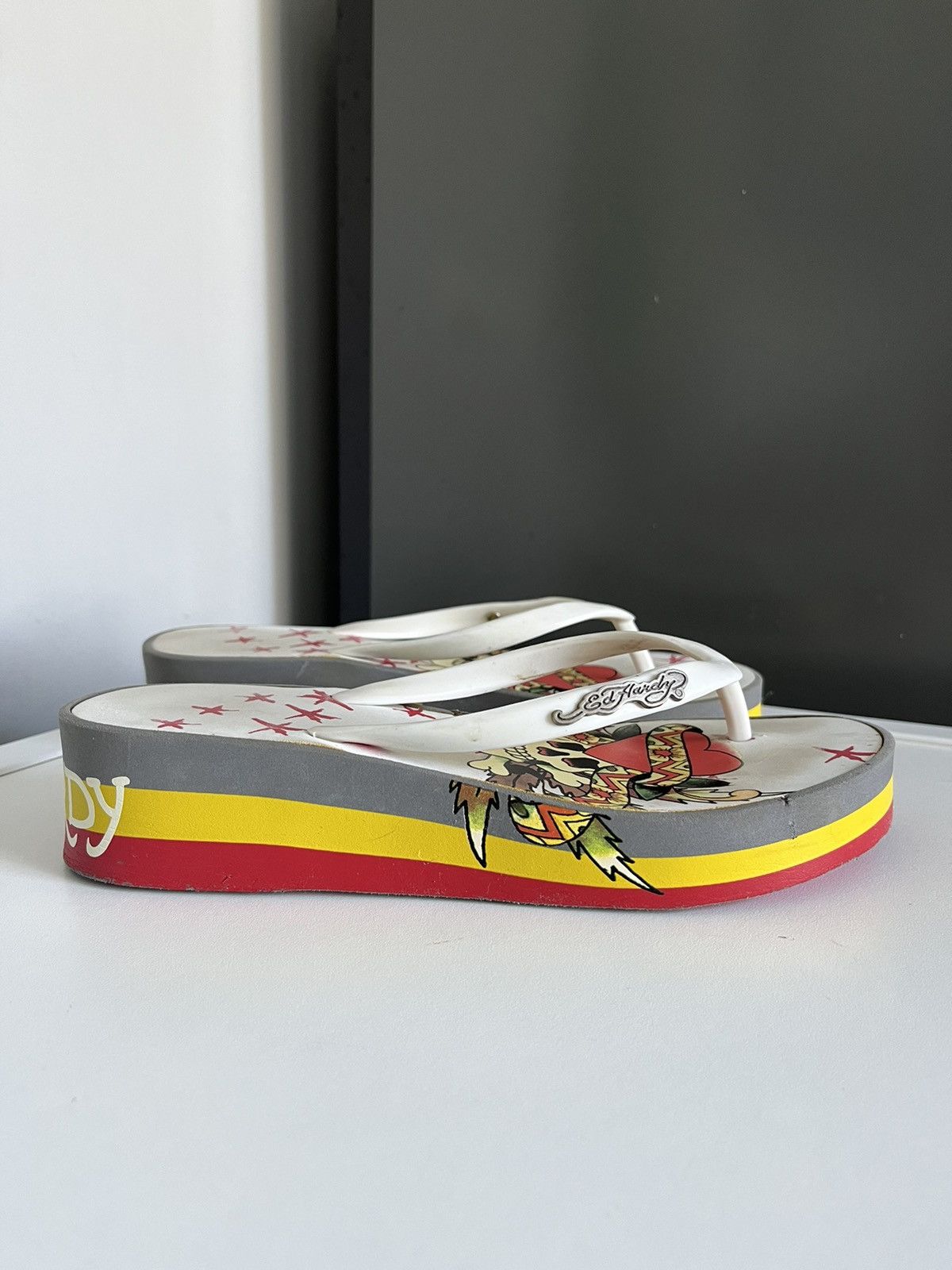 Ed Hardy × Vintage Ed Hardy Platform Flats Vintage y2k Size US 6 / IT 36 - 3 Thumbnail
