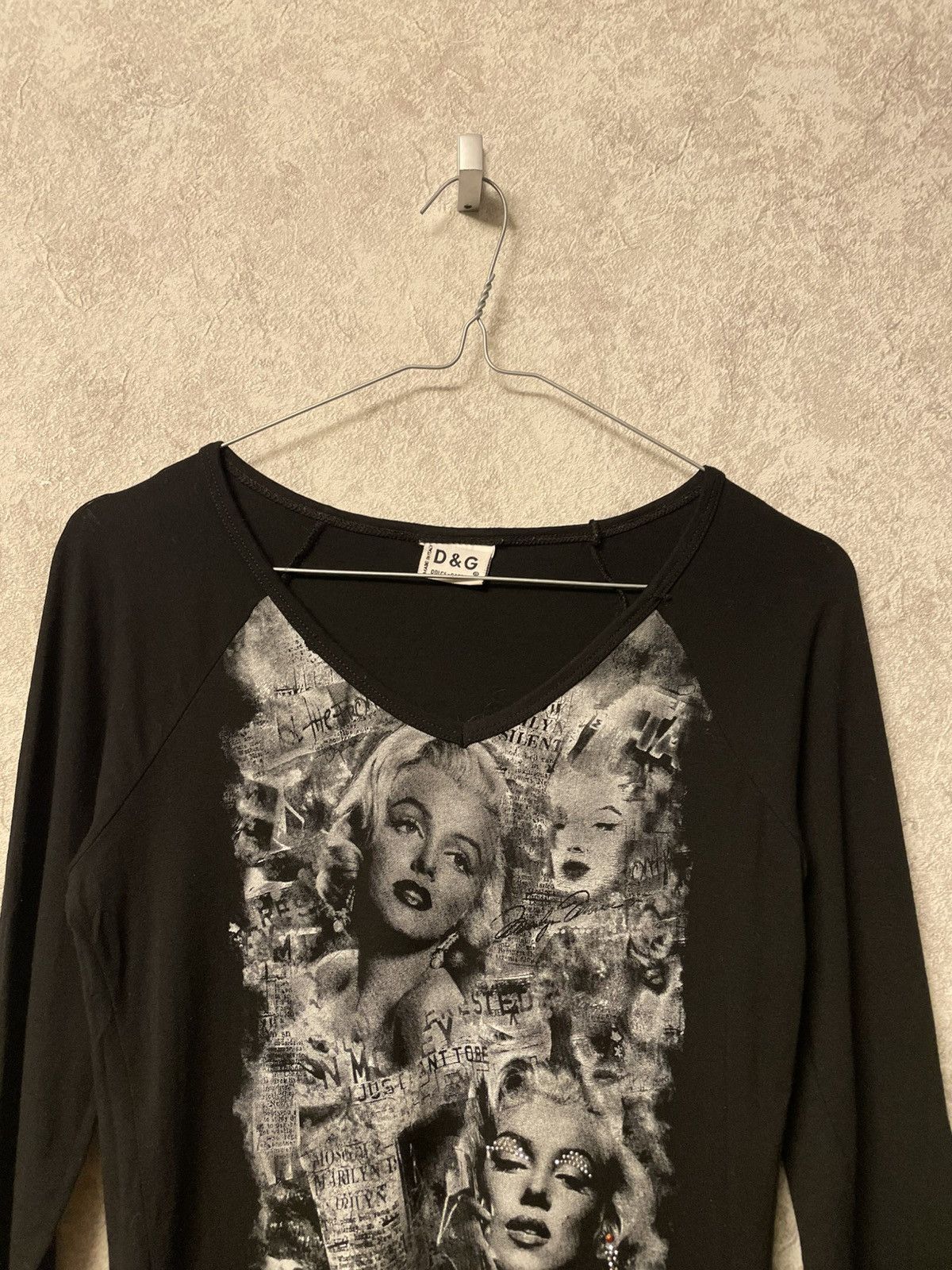 Dolce & Gabbana Dolce Gabbana DG Marilyn Monroe Newspaper Long Sleeve Top Size XS / US 0-2 / IT 36-38 - 2 Thumbnail