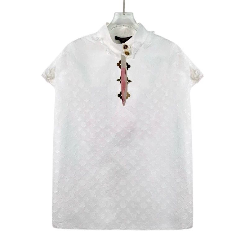 Louis Vuitton Louis Vuitton Cotton sleeveless shirt with full jacquard w Size S / US 4 / IT 40 - 1 Thumbnail