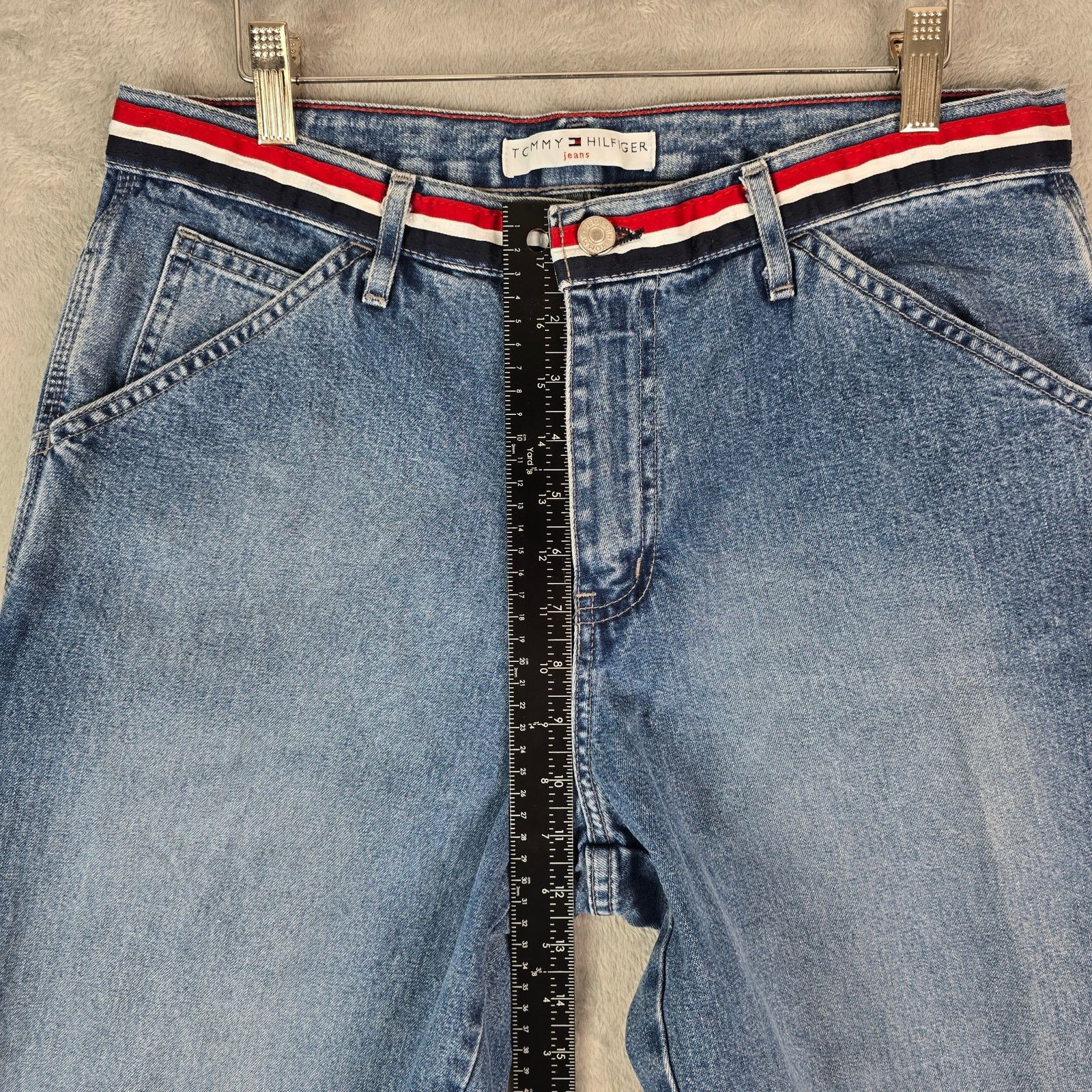 Tommy Hilfiger Vintage Tommy Hilfiger Carpenter Jeans Womens 12 32x30 Baggy Size 34" / US 12 / IT 48 - 9 Thumbnail