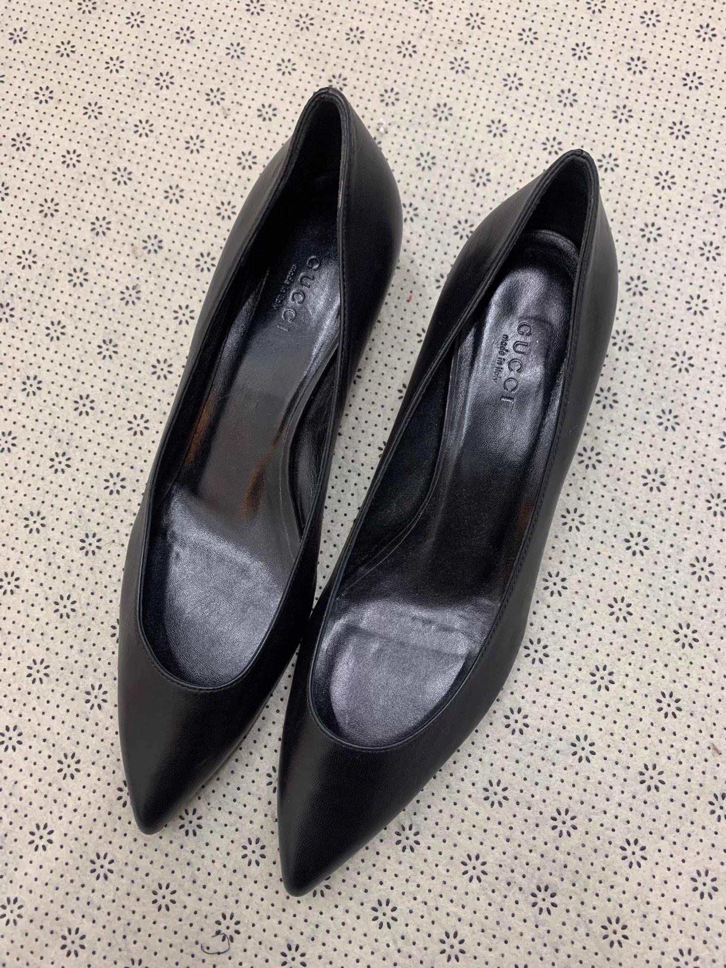 Gucci Gucci Black Kitten Heels Size 37 New Size US 6 / IT 36 - 1 Thumbnail