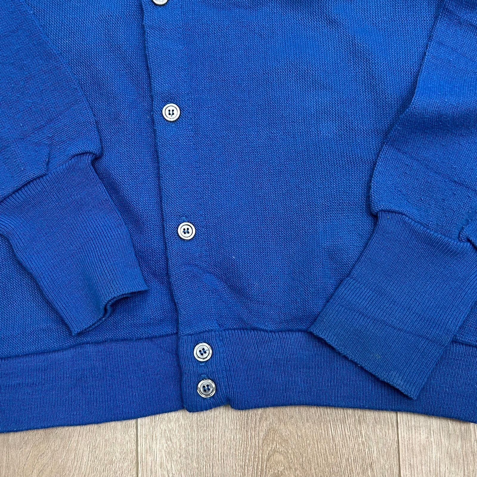 Vintage vintage 90s Arnold Palmer blue V-neck cardigan sweater Large Size US L / EU 52-54 / 3 - 6 Thumbnail