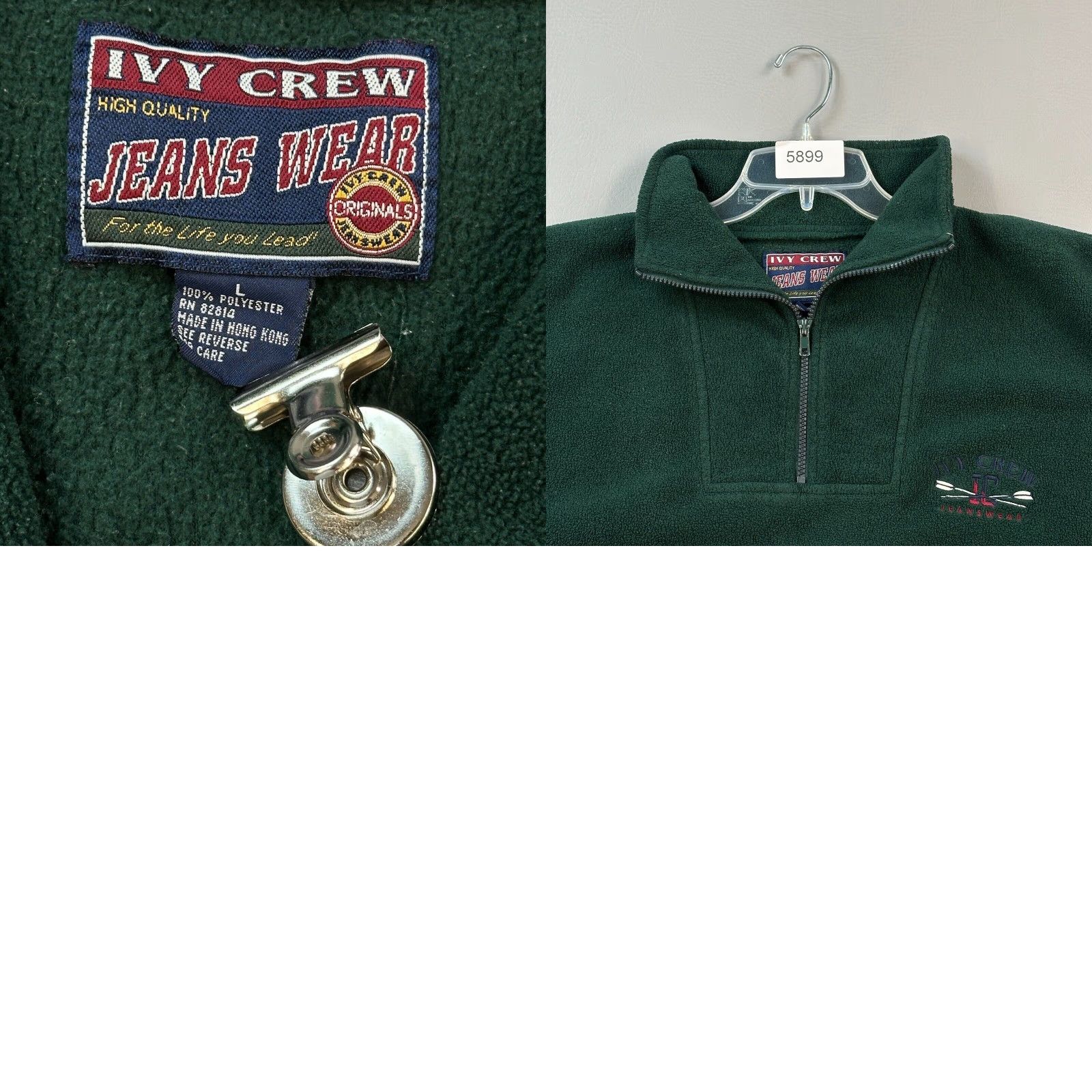 Vintage VINTAGE Ivy Crew Jacket Mens XL Green 1/4 Zip Fleece Hiking Outdoor 90s Size US XL / EU 56 / 4 - 9 Thumbnail