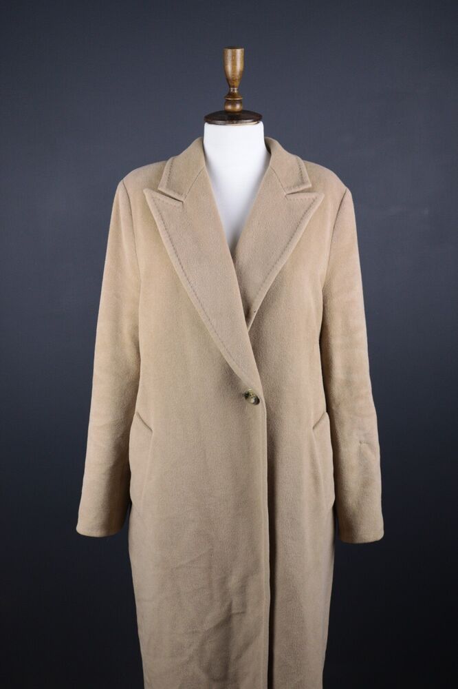image of Avant Garde Max Mara Oversize Coat in Beige, Women's (Size XL)