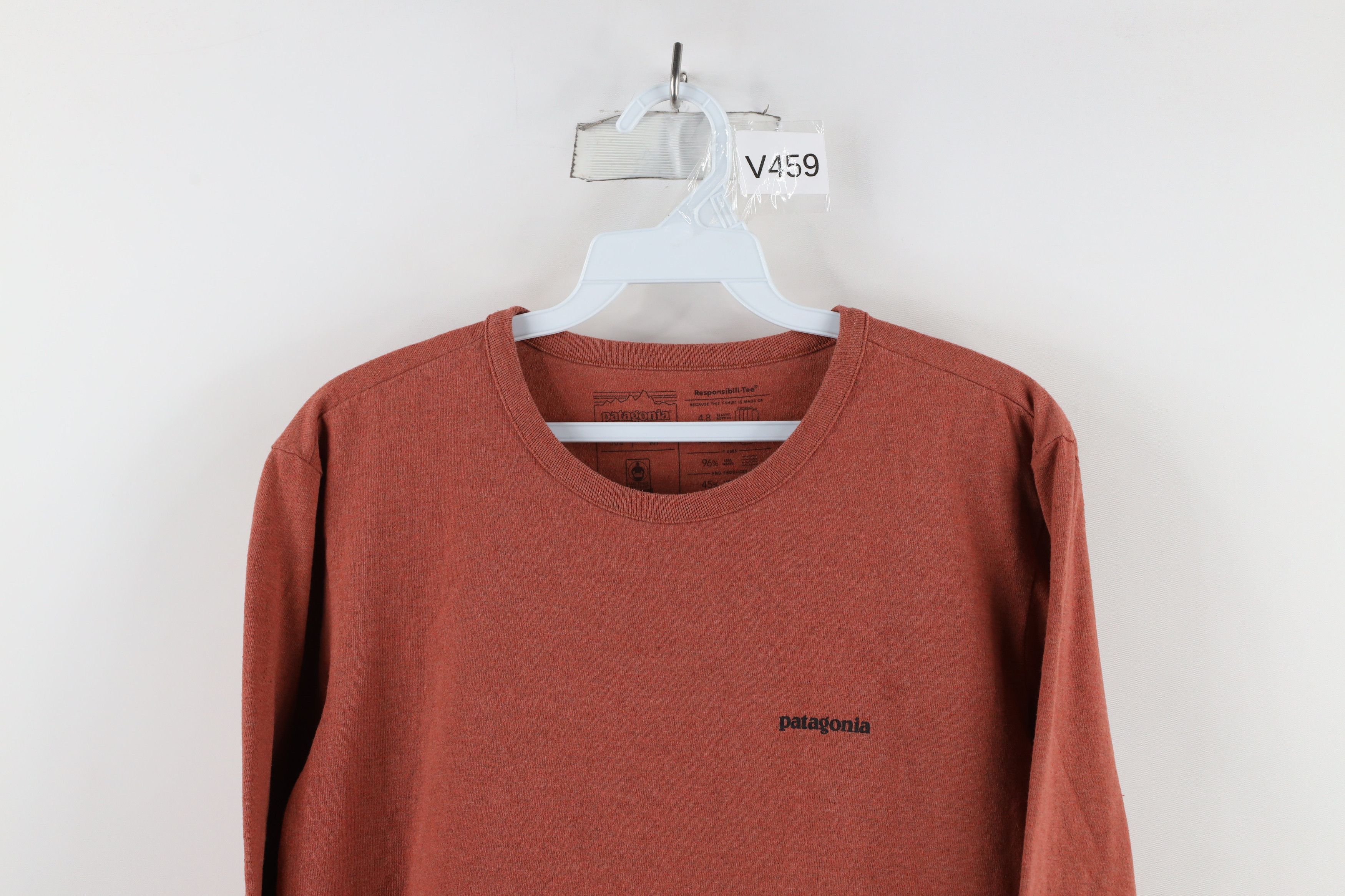 Patagonia × Vintage Patagonia Big Logo Long Sleeve T-Shirt Reddish Orange Size US M / EU 48-50 / 2 - 2 Thumbnail