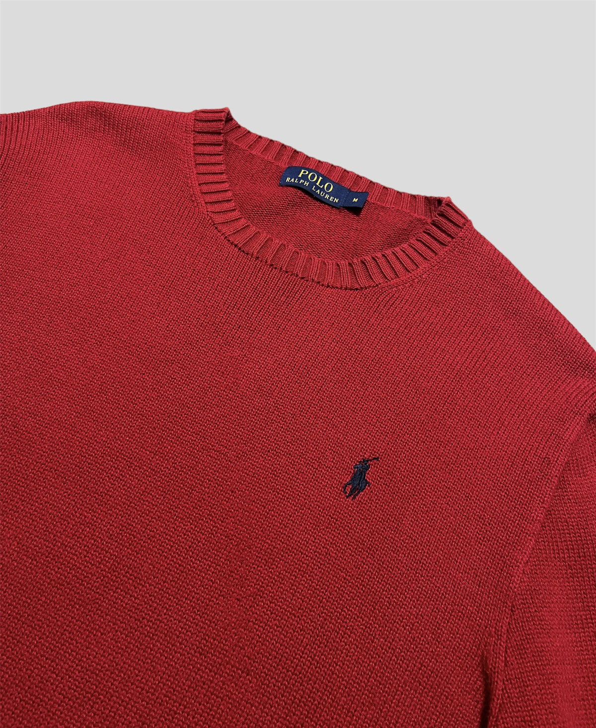 Vintage Polo Ralph Lauren Vintage Red Sweater Size US M / EU 48-50 / 2 - 2 Thumbnail