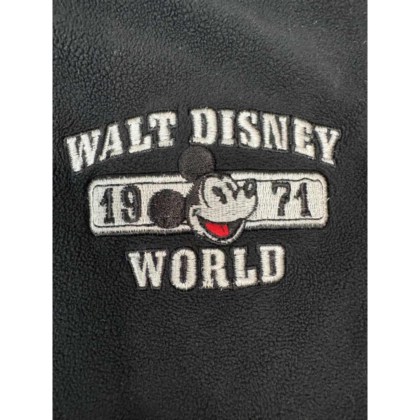 Disney Walt Disney World 1971 Fleece Jacket Embroidered Black Large Size L / US 10 / IT 46 - 5 Thumbnail