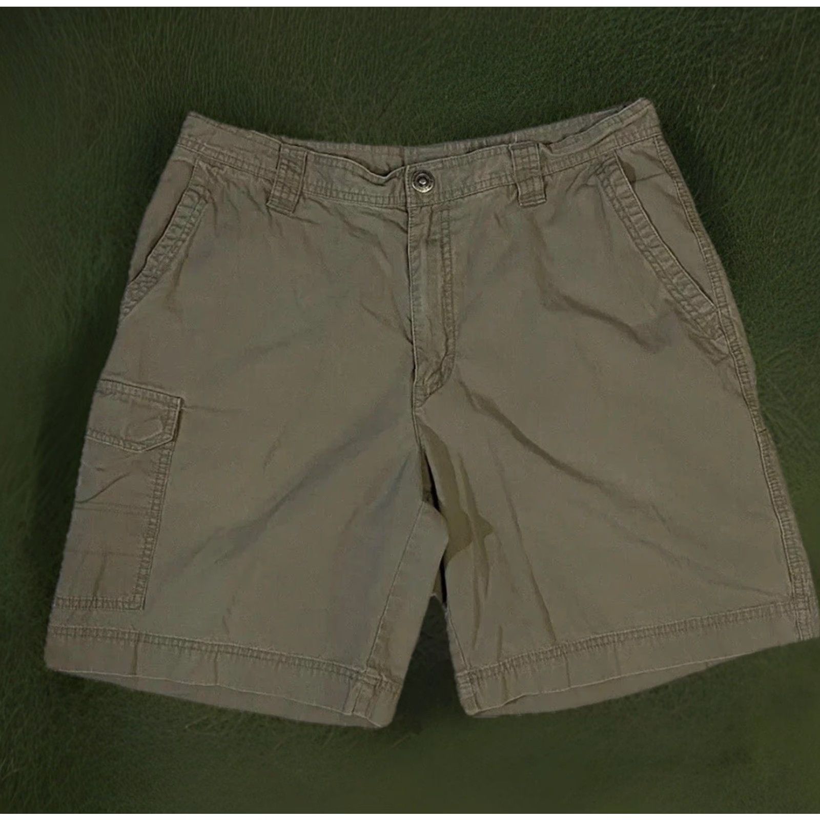 Vintage Columbia Mens Flat Front Cargo Hiking Shorts Beige Khaki Tan 34 Size US 34 / EU 50 - 2 Thumbnail