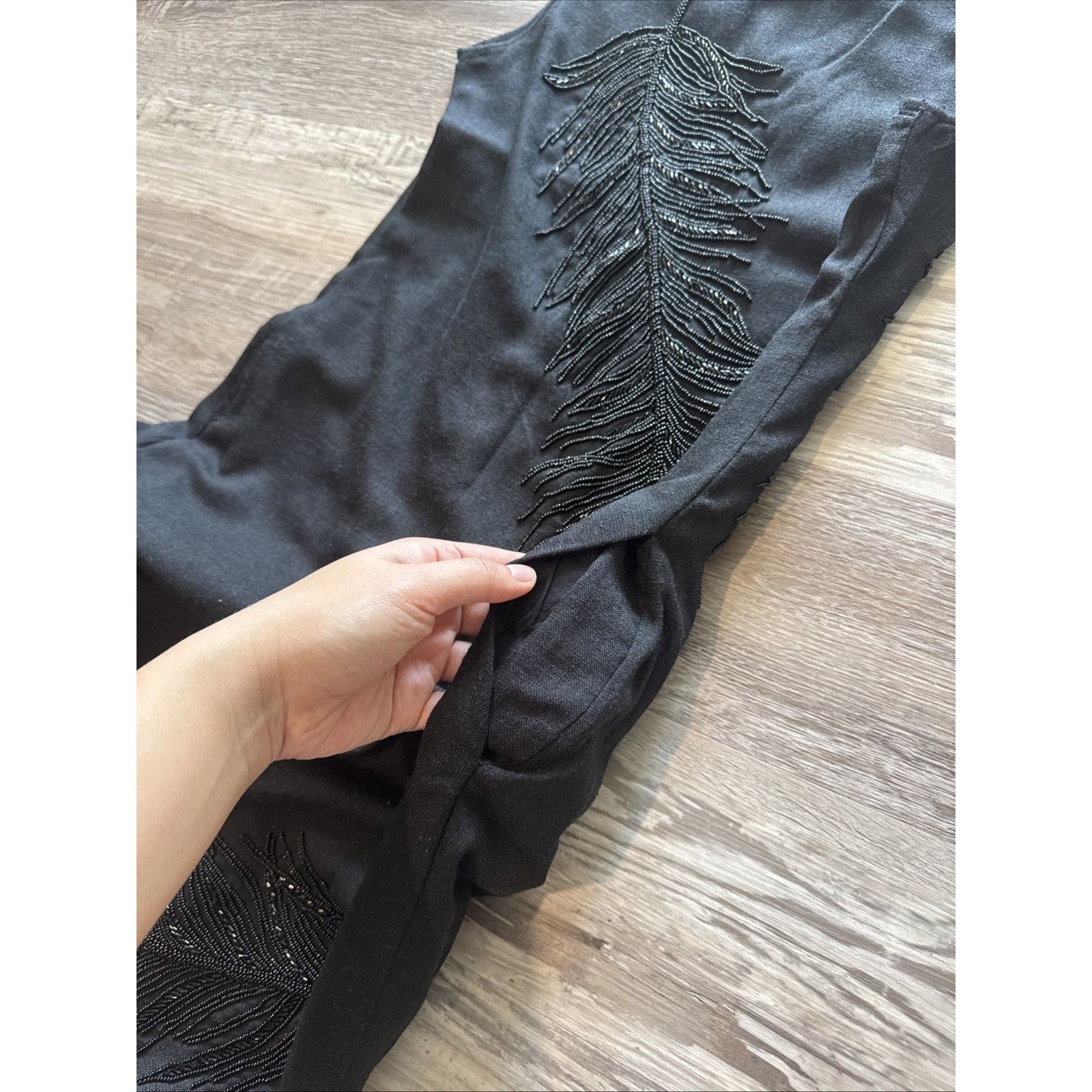 Zara ZARA WOMAN SLEEVELESS EMBROIDERED MIDI DRESS BLACK NEW Size S / US 4 / IT 40 - 8 Thumbnail
