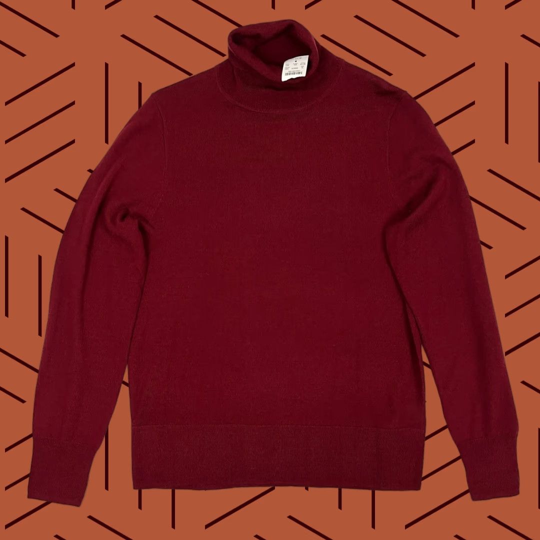 J.Crew J Crew Sweater Womens XL Red Turtleneck Washable Merino Wool Blend NEW Size XL / US 12-14 / IT 48-50 - 1 Thumbnail