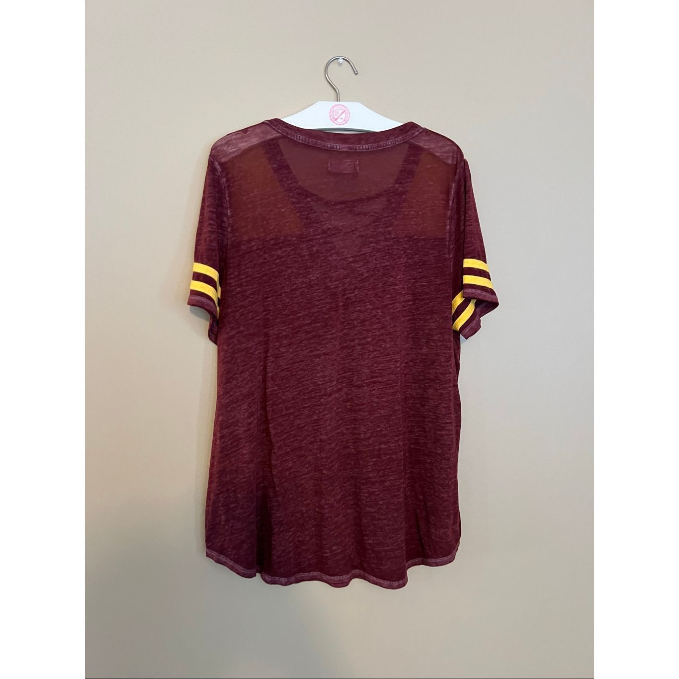 Other Maurices 24/7 Maroon And Yellow T-Shirt Woman’s Size 0X Size XL / US 12-14 / IT 48-50 - 7 Thumbnail