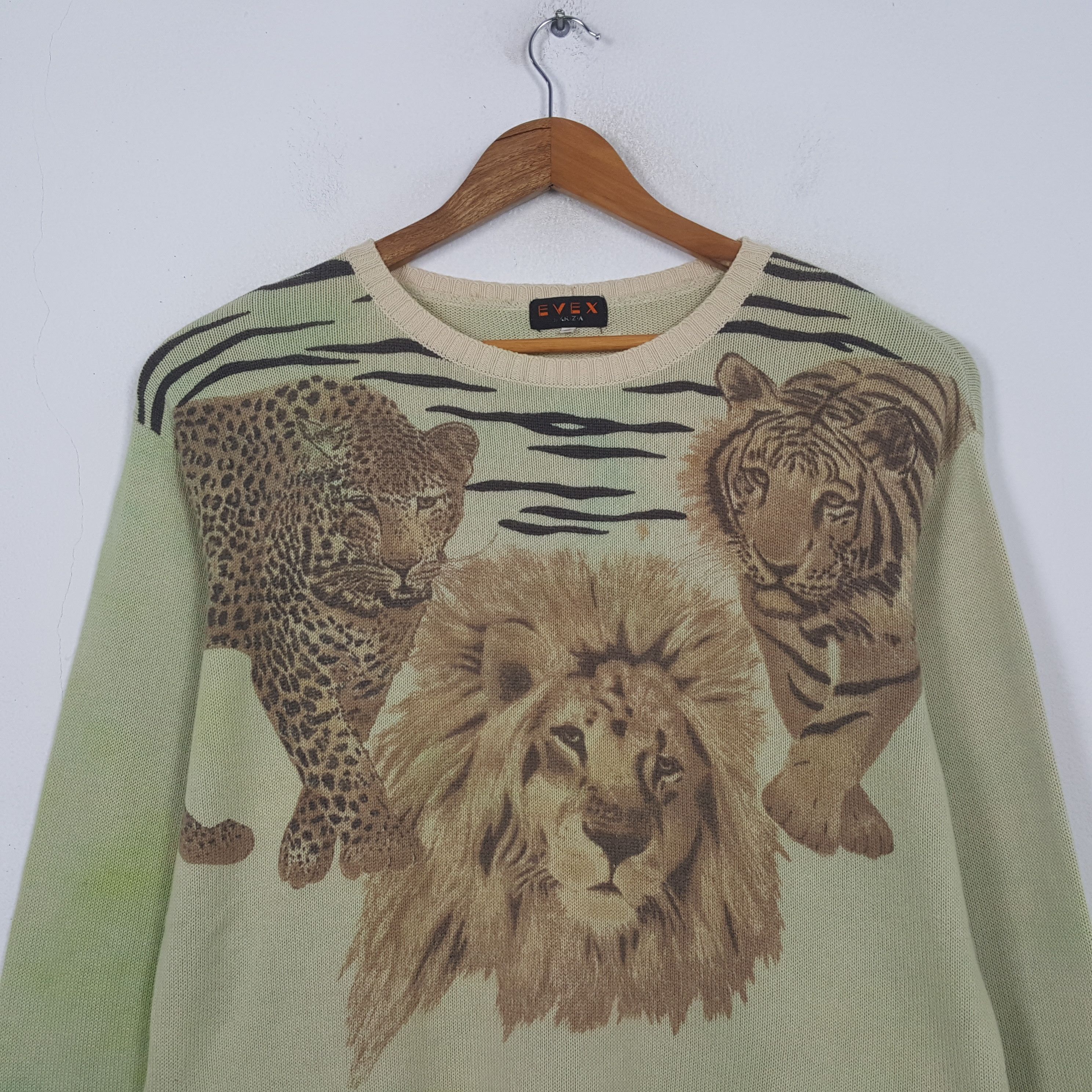 Japanese Brand Vintage Evex Wild Life x Japan Brand Habitat Knitwear RR1 Size L / US 10 / IT 46 - 2 Thumbnail