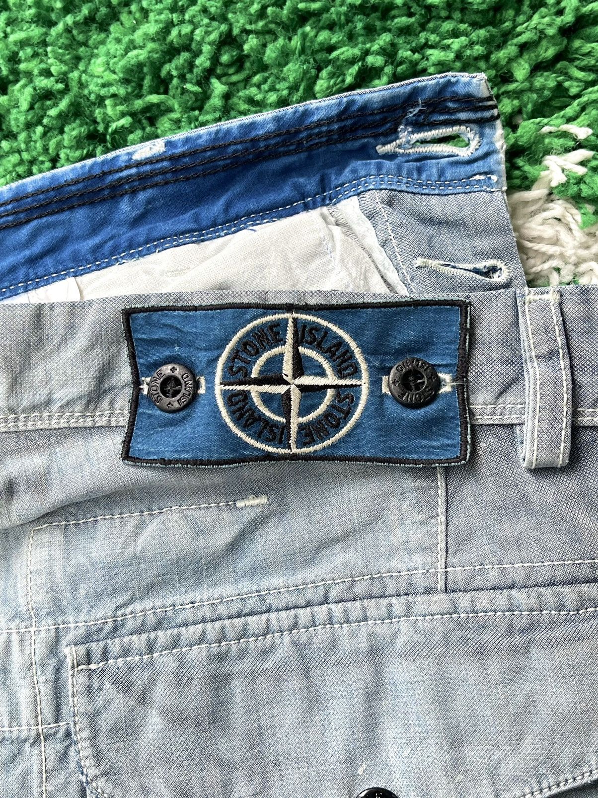 Stone Island × Vintage Stone Island denim badge pants 2006