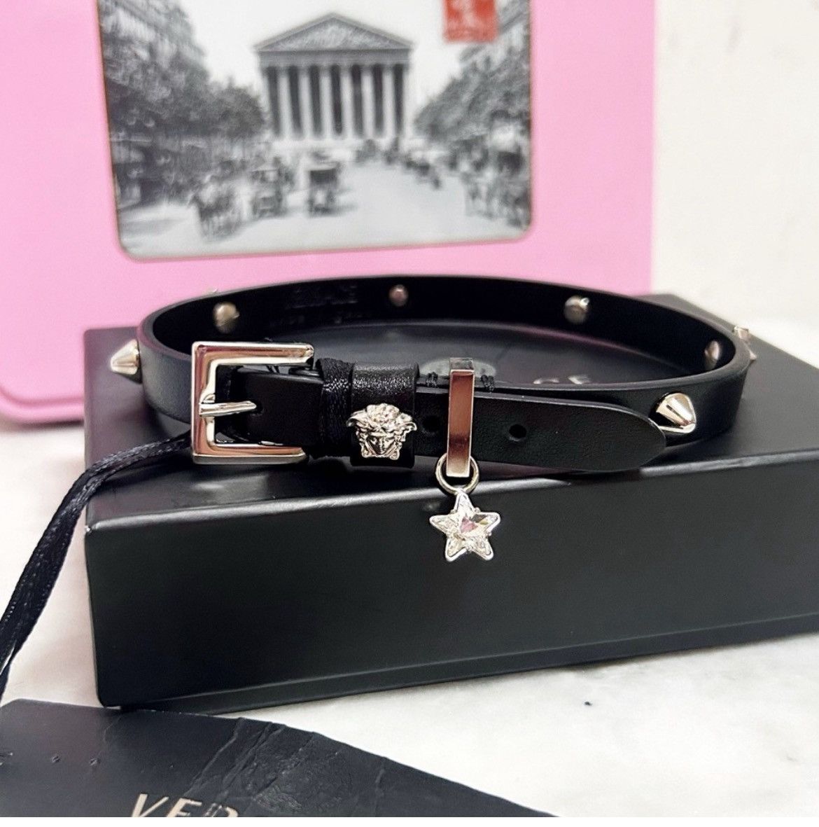 Versace Authentic Versace NWT Medusa Crystal Star Black Stud Choker Size ONE SIZE - 1 Thumbnail