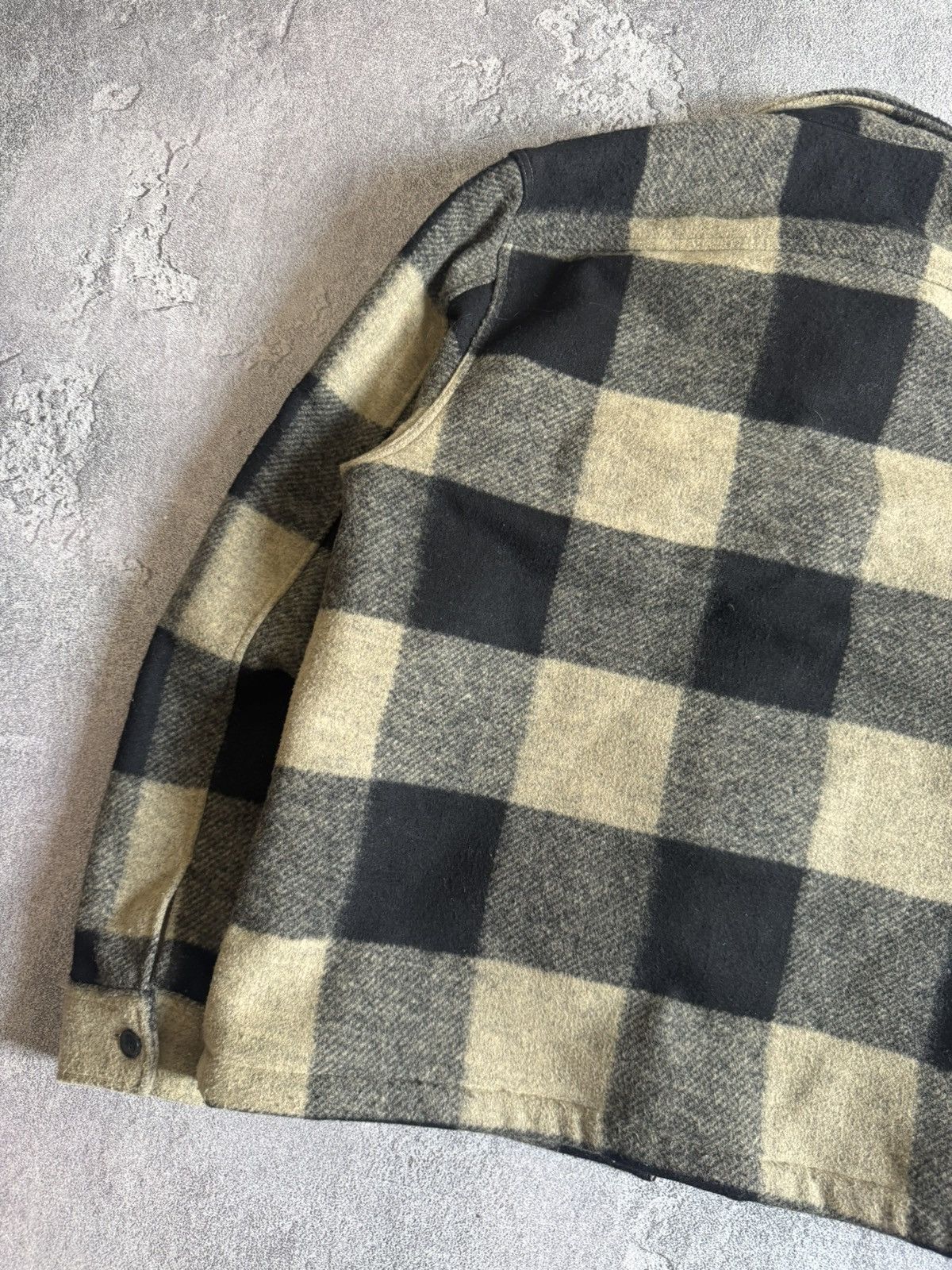 Allsaints Drexel Sherpa lined flannel plaid Chekered jacket