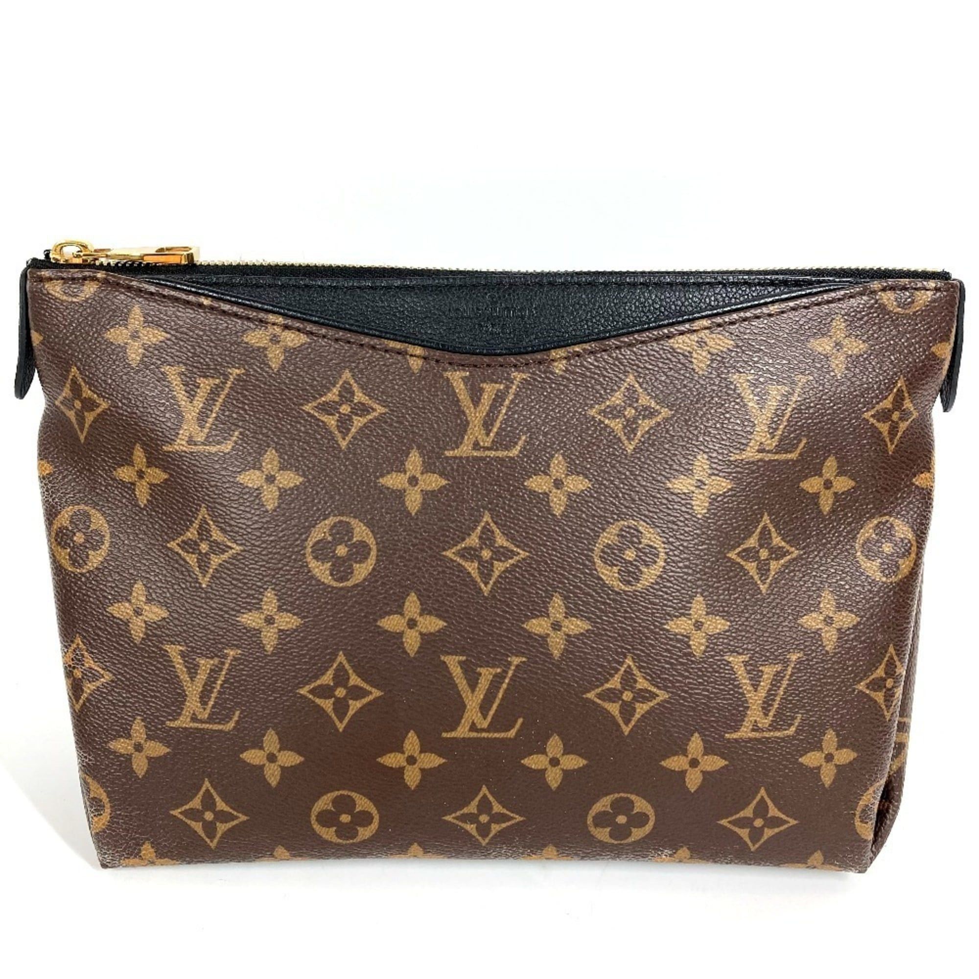 LOUIS VUITTON M64124 Monogram Pallas Beauty Case Makeup Pouch Clutch Bag Canvas Men's and Women's Brown