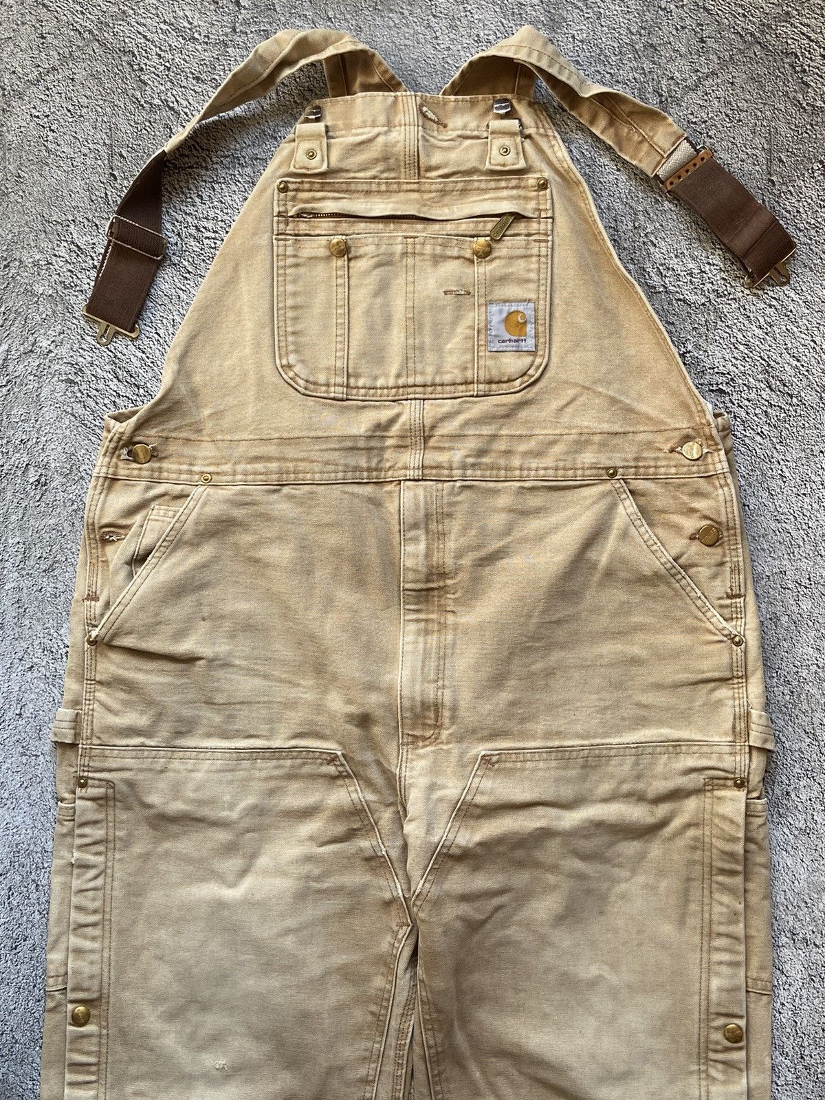 Carhartt × Vintage Vintage 80s Carhartt Archival Faded Distressed Overall Size US 40 / EU 56 - 4 Thumbnail