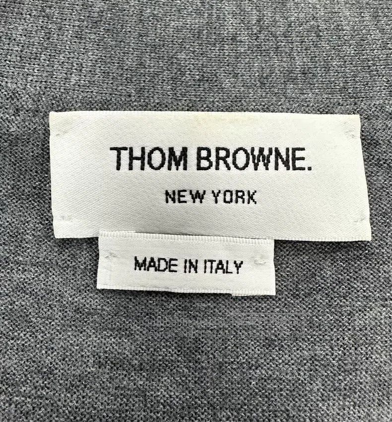 Thom Browne Thom Browne Gray classic four-striped knit cardigan Size US S / EU 44-46 / 1 - 4 Thumbnail