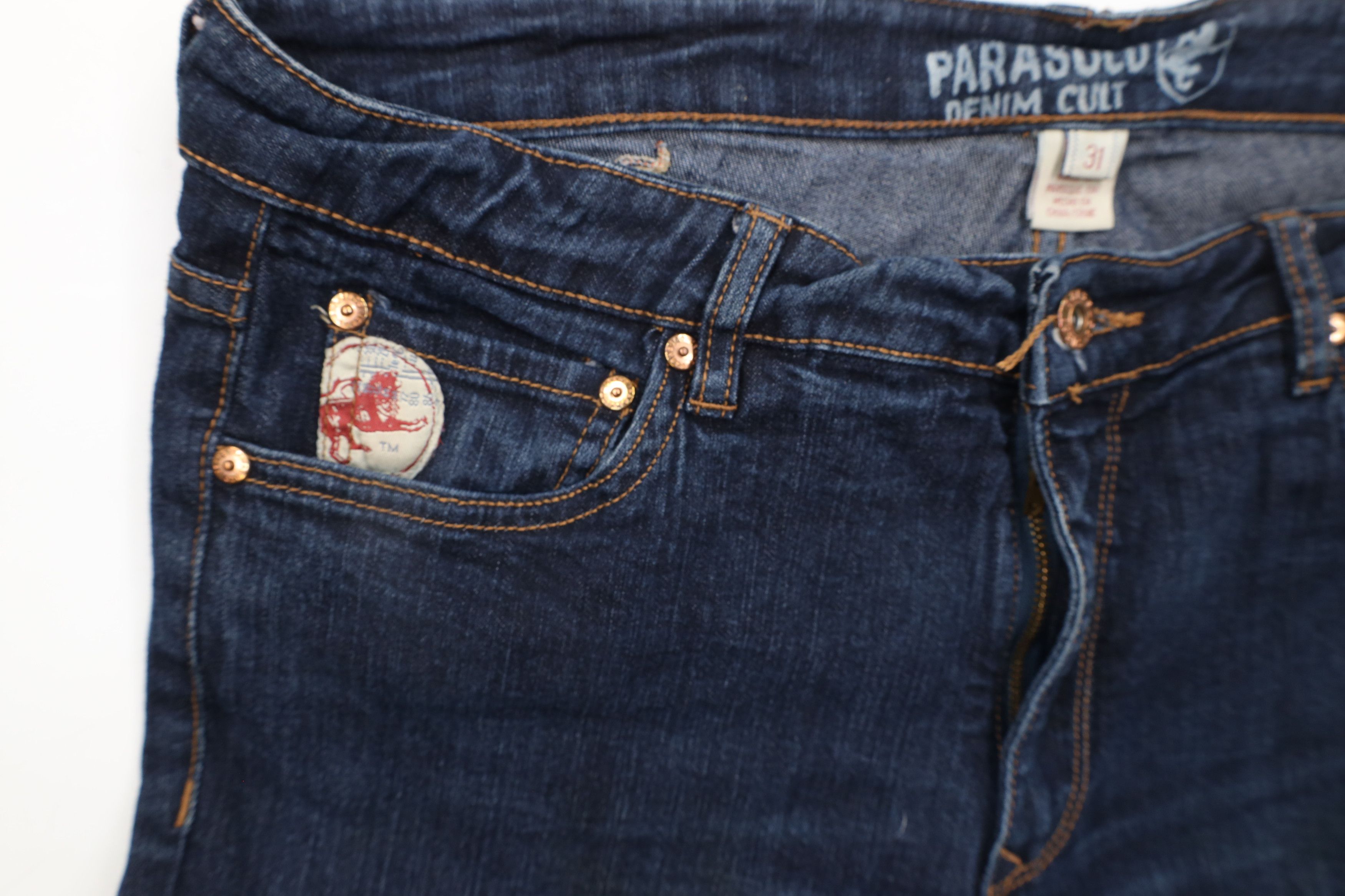 Vintage Vintage Y2K Parasuco Denim Cult Flared Wide Leg Denim Jeans Size 31" - 6 Thumbnail