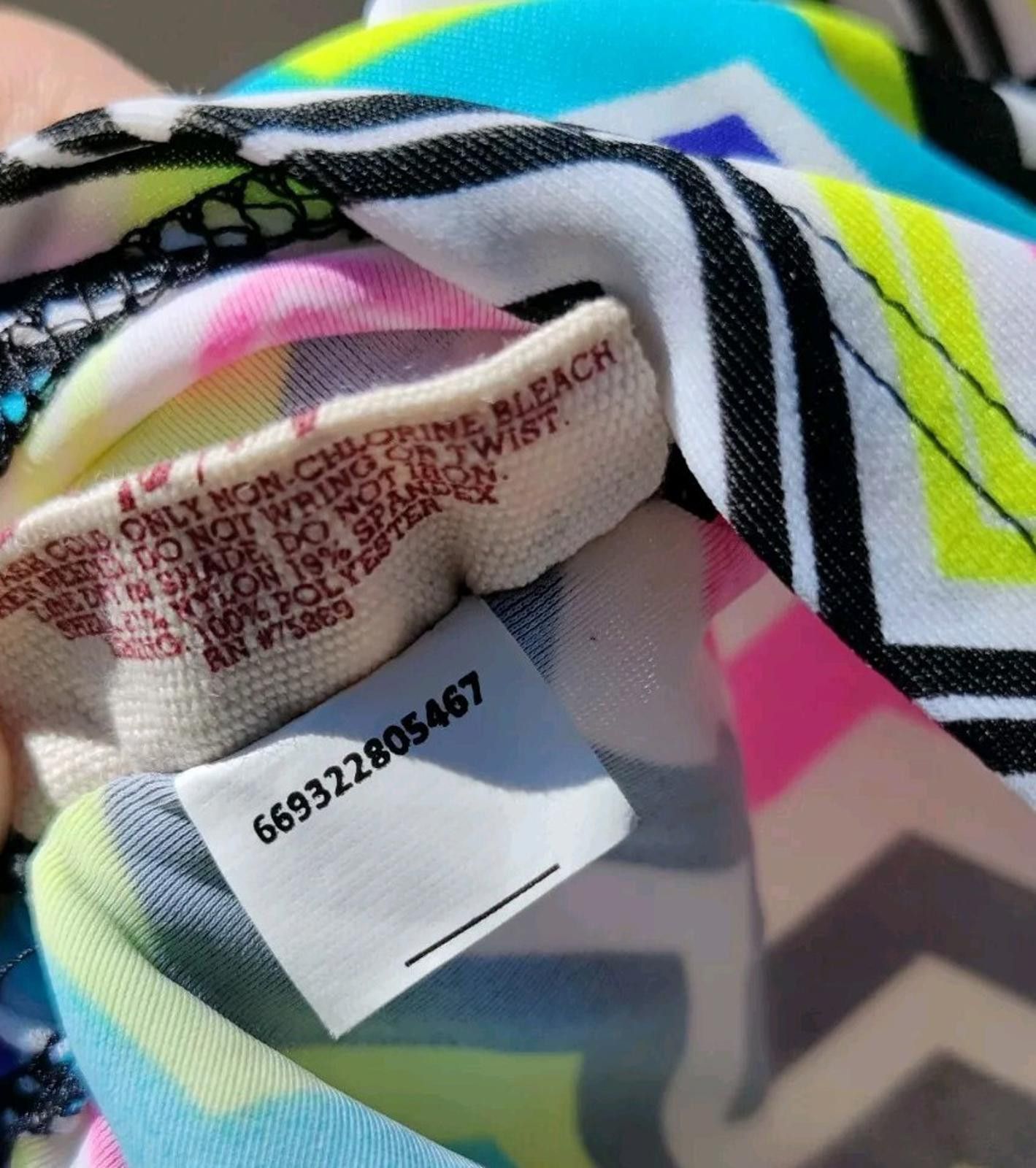 Anti Social Social Club SO Multi-Color Neon Swim Top Only Swimwear XS Chevron Pink B Size ONE SIZE - 5 Thumbnail