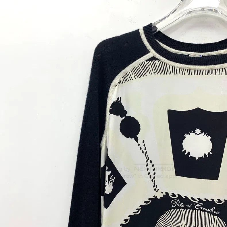 Hermes Hermes Black and white color block geometric pattern print Size XS / US 0-2 / IT 36-38 - 3 Thumbnail