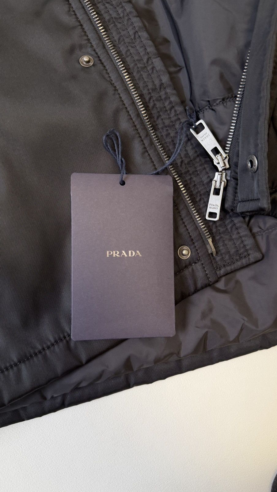 Prada A/W 24 Black Nylon Hooded Utility Jacket Size US L / EU 52-54 / 3 - 11 Thumbnail