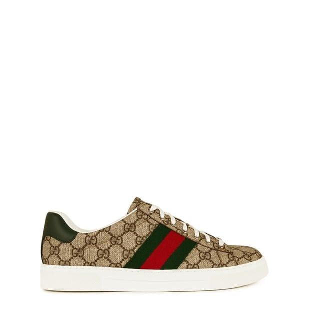 Gucci Men'S Web Canvas Ace Trainers Size US 9 / EU 42 - 1 Thumbnail