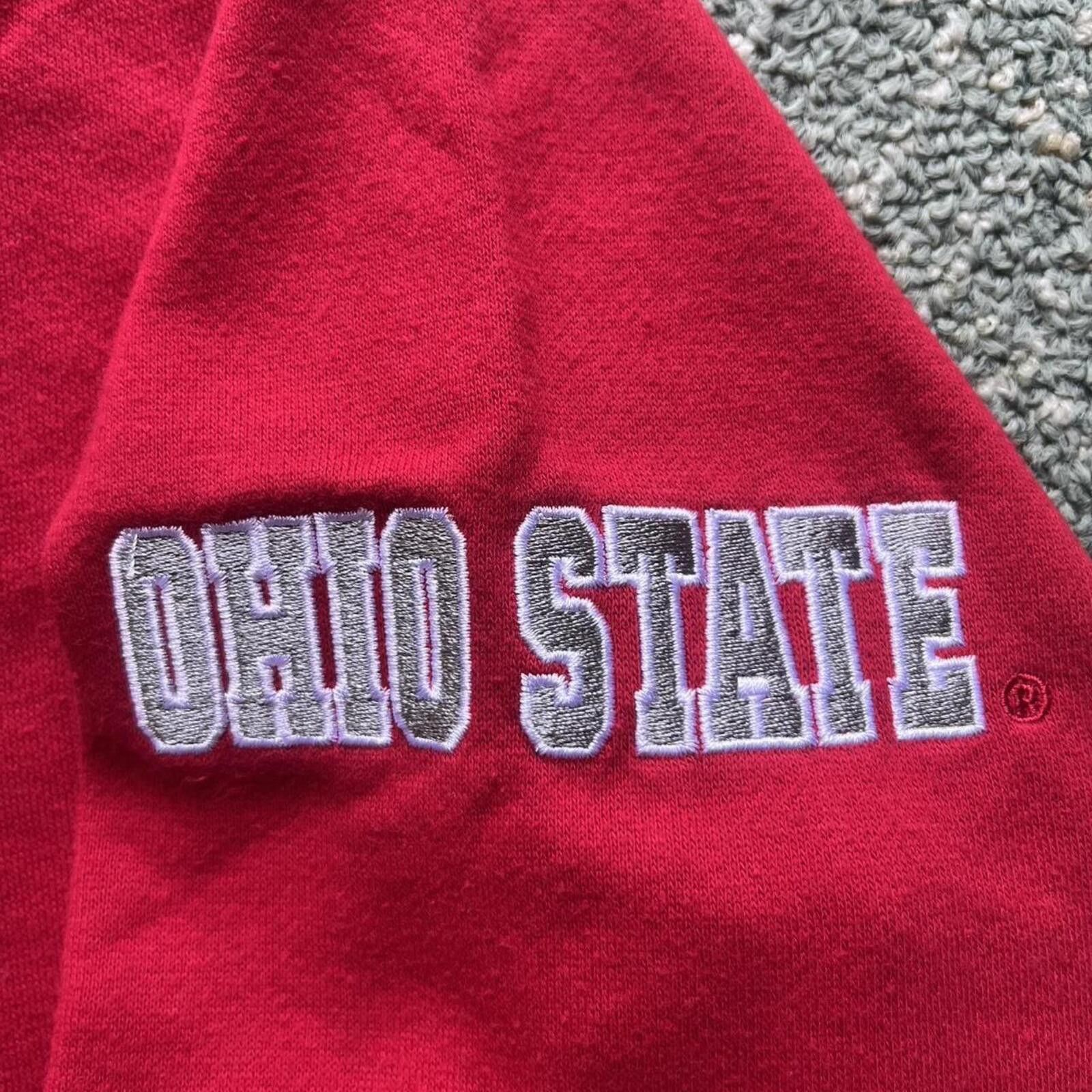 Colosseum Athletics Embroidered OSU Ohio State Buckeyes Big Logo Hoodie Size L Size US L / EU 52-54 / 3 - 3 Thumbnail
