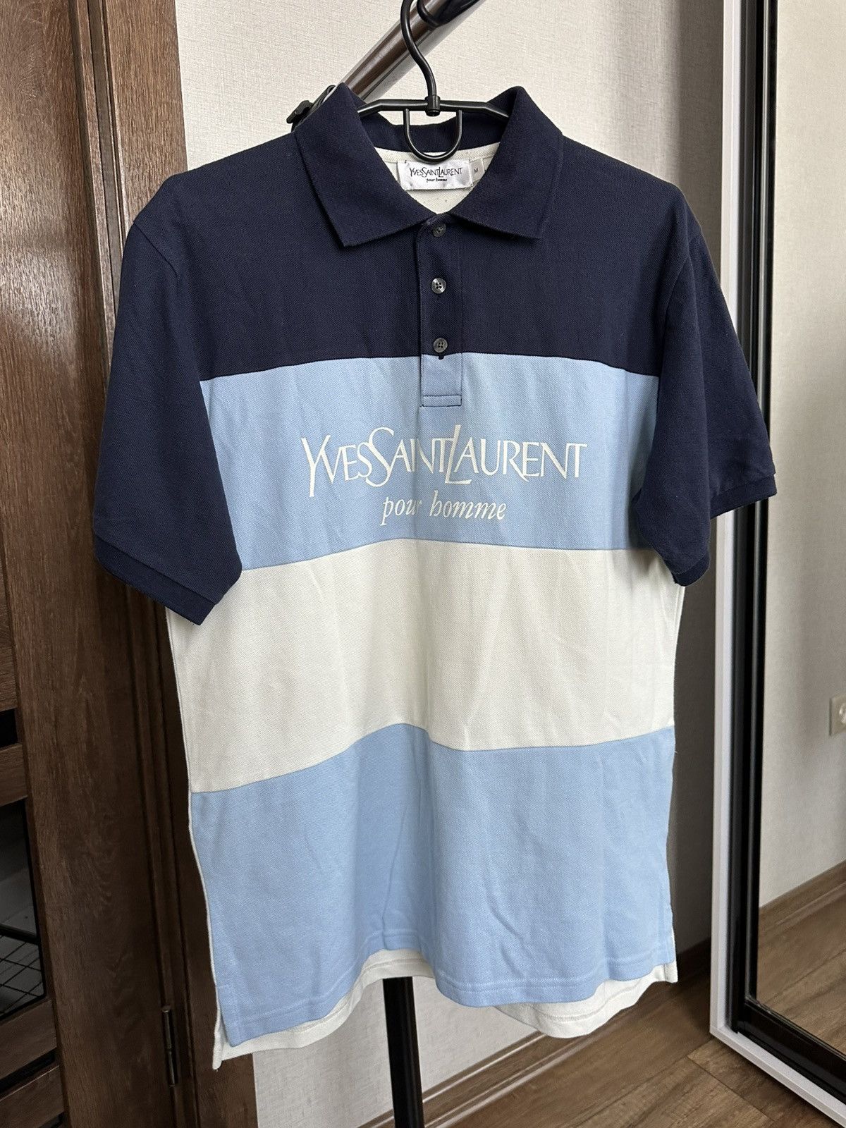 Yves Saint Laurent Yves Saint Laurent YSL Vintage Polo T-Shirt Big Logo Size US M / EU 48-50 / 2 - 2 Thumbnail