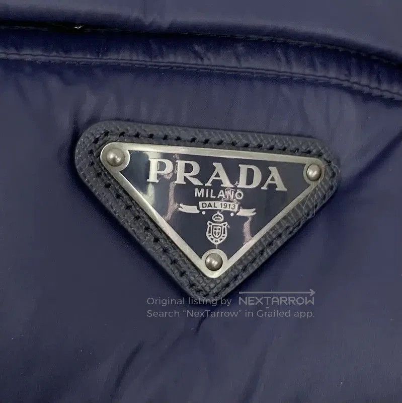 Prada Prada Men's Down Jacket in Dark Blue. Size US L / EU 52-54 / 3 - 5 Thumbnail