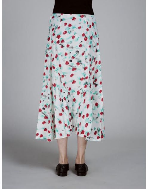 Marni oc11z0525 Envers Satin Midi Skirt in White Size 28" / US 6 / IT 42 - 3 Thumbnail