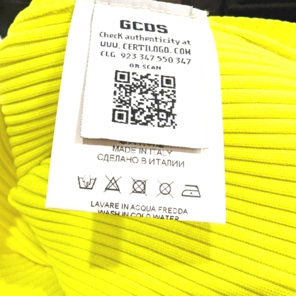 GCDS GCDS Neon Yellow Ribbed Tank Top Size M / US 6-8 / IT 42-44 - 4 Thumbnail