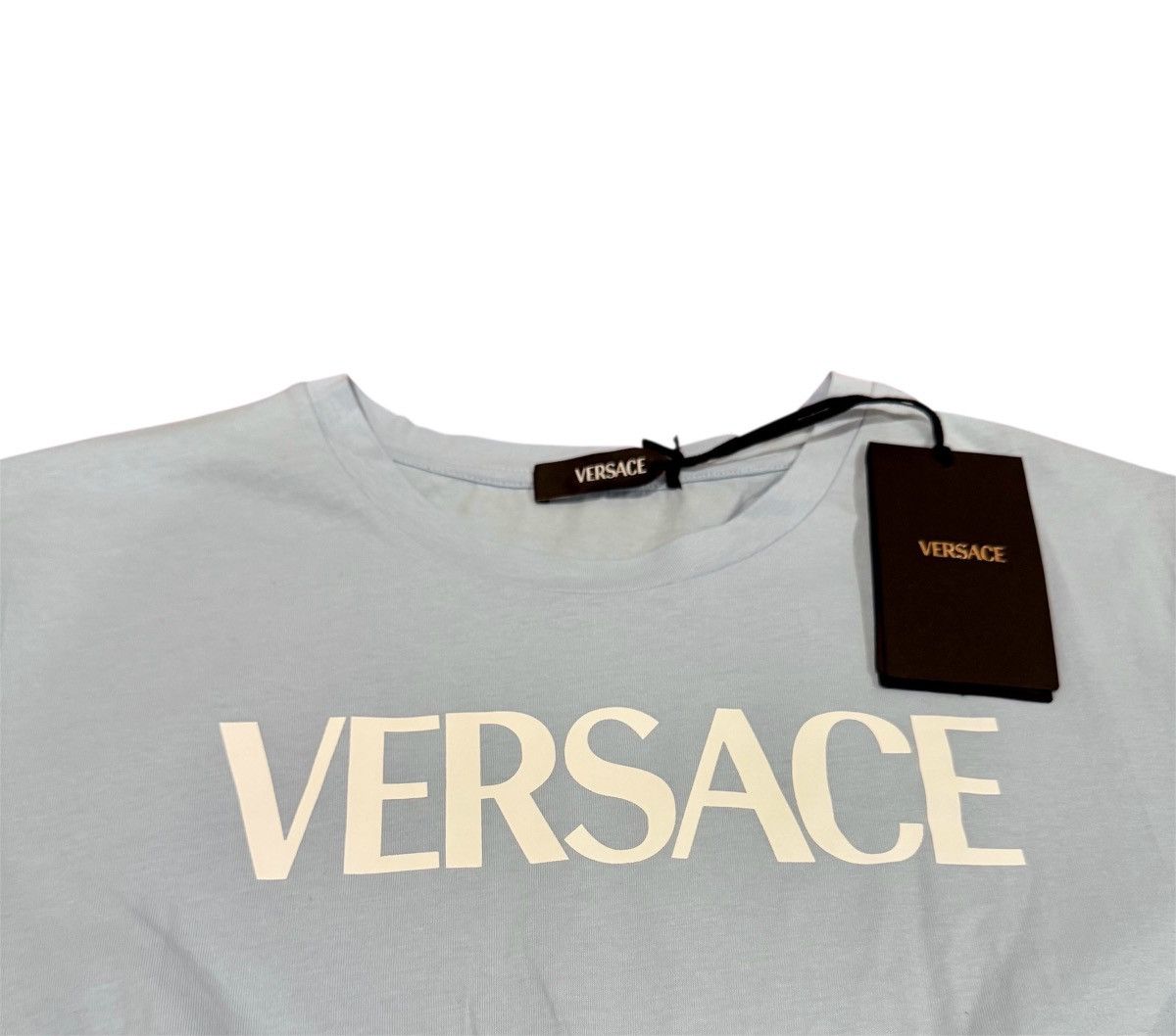 Versace Versace Sky Blue Knot Tee - L Size L / US 10 / IT 46 - 2 Thumbnail
