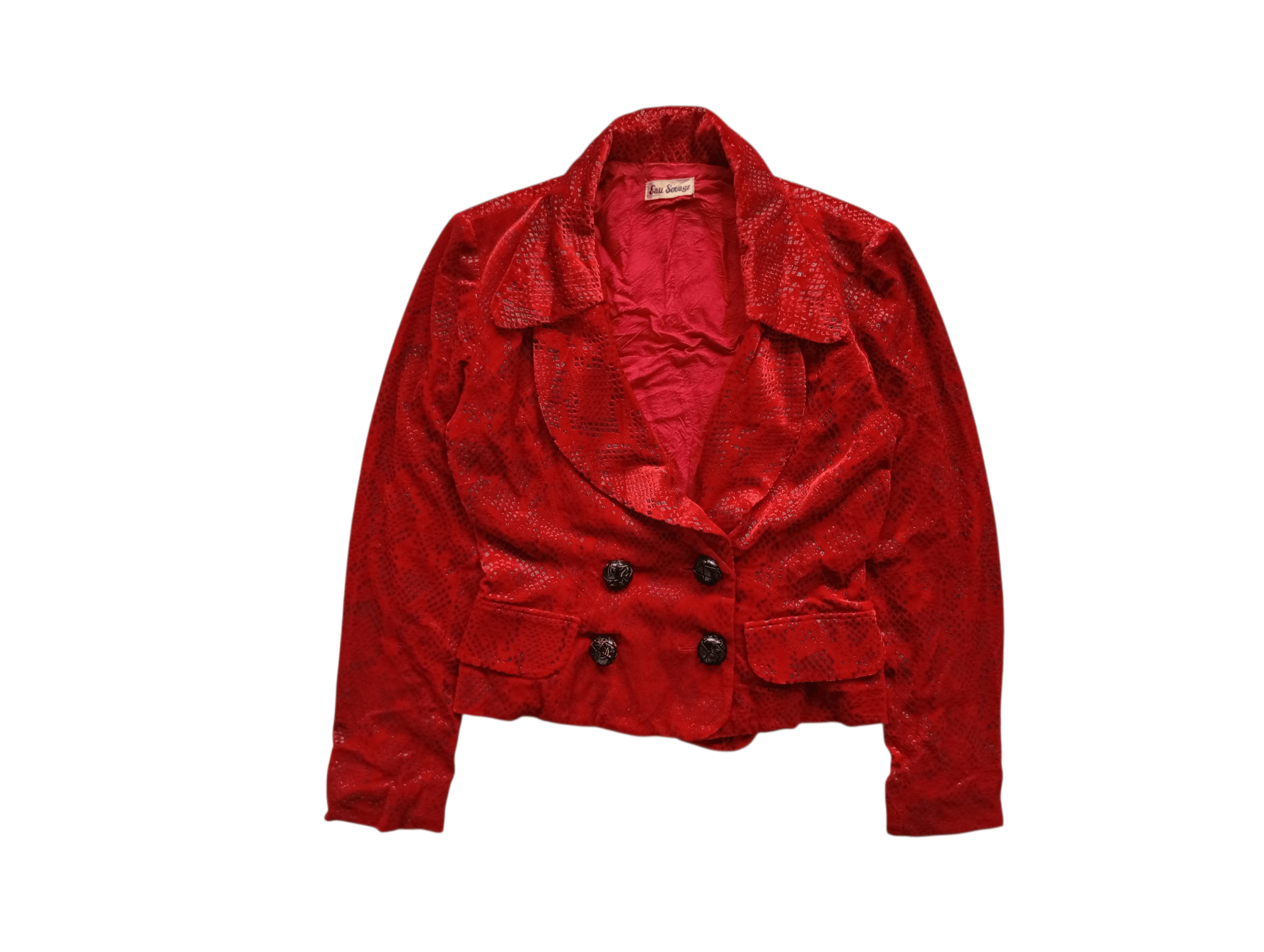 Japanese Brand Eau Sovage velvet snake blazer Size S / US 4 / IT 40 - 1 Thumbnail