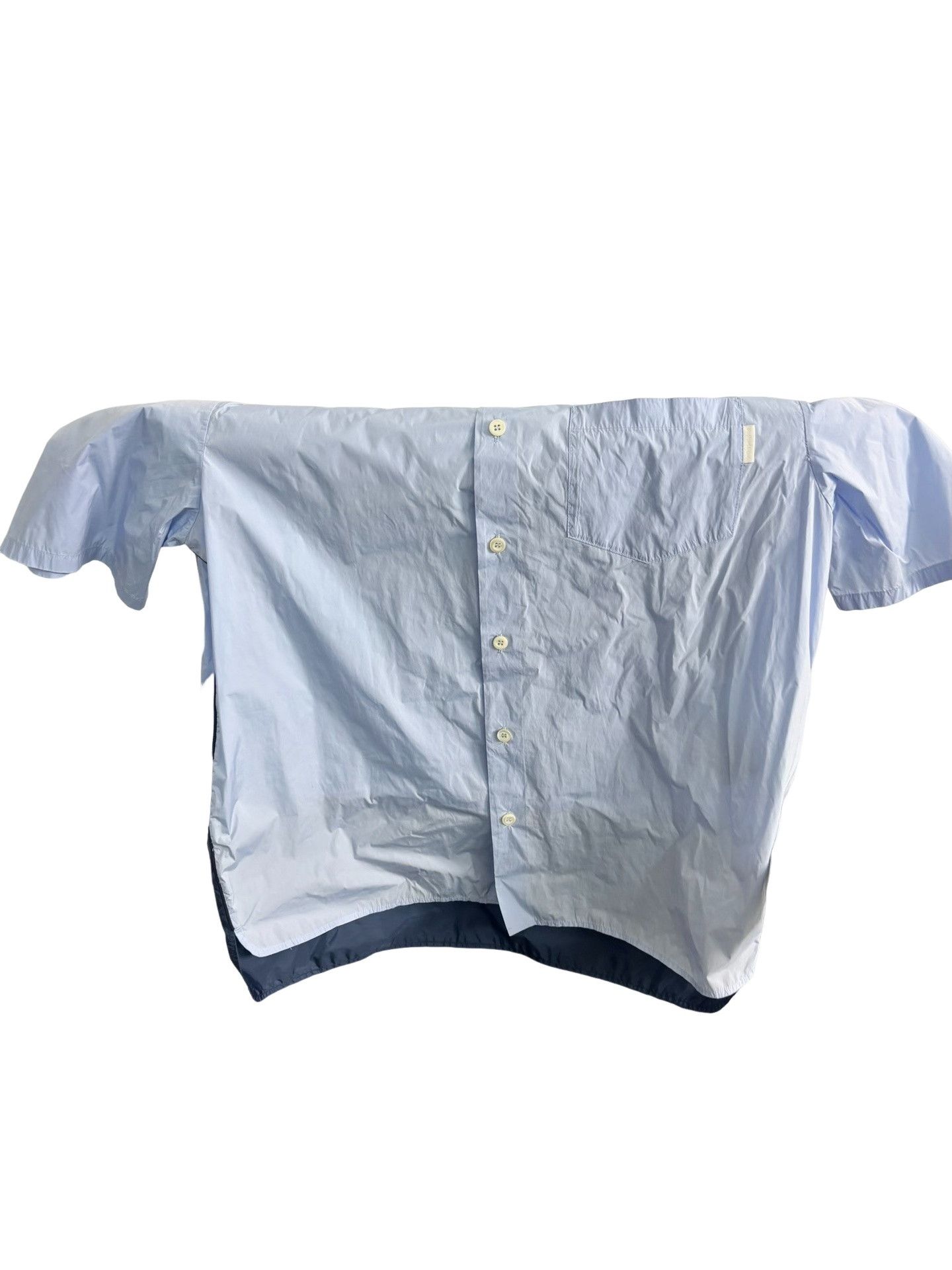 Prada Prada Bicolor Logo Patch Short Sleeve Shirt XS Size US XS / EU 42 / 0 - 1 Thumbnail